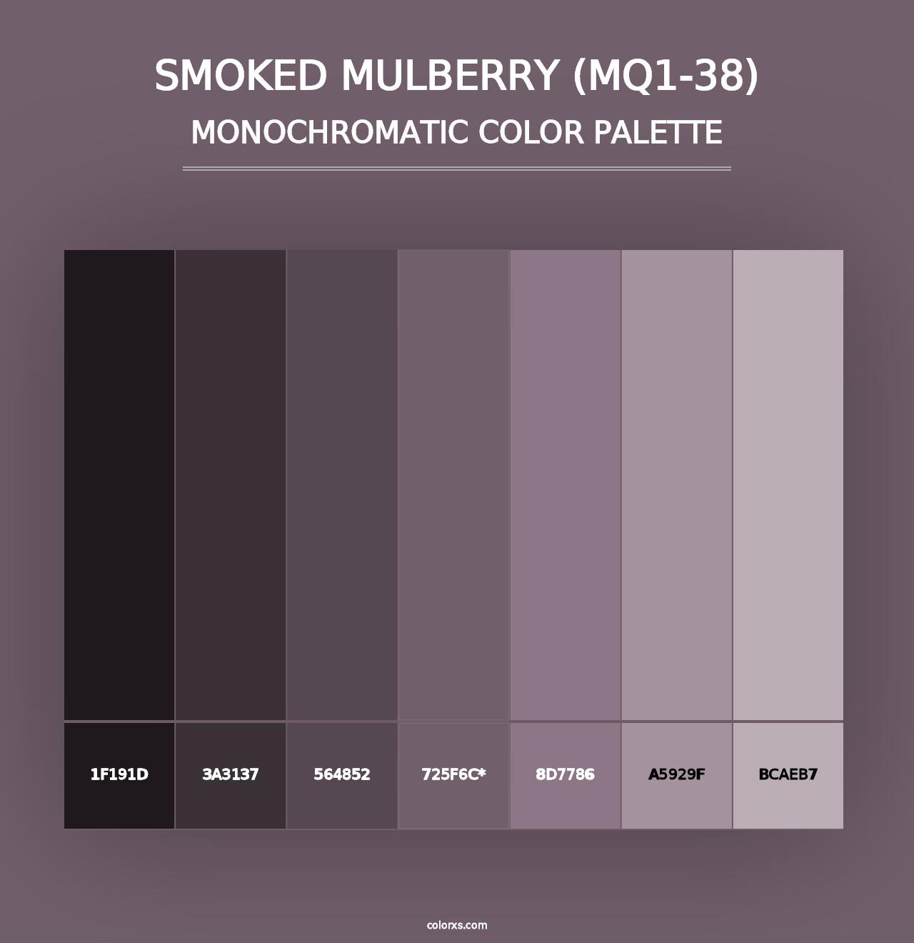 Smoked Mulberry (MQ1-38) - Monochromatic Color Palette