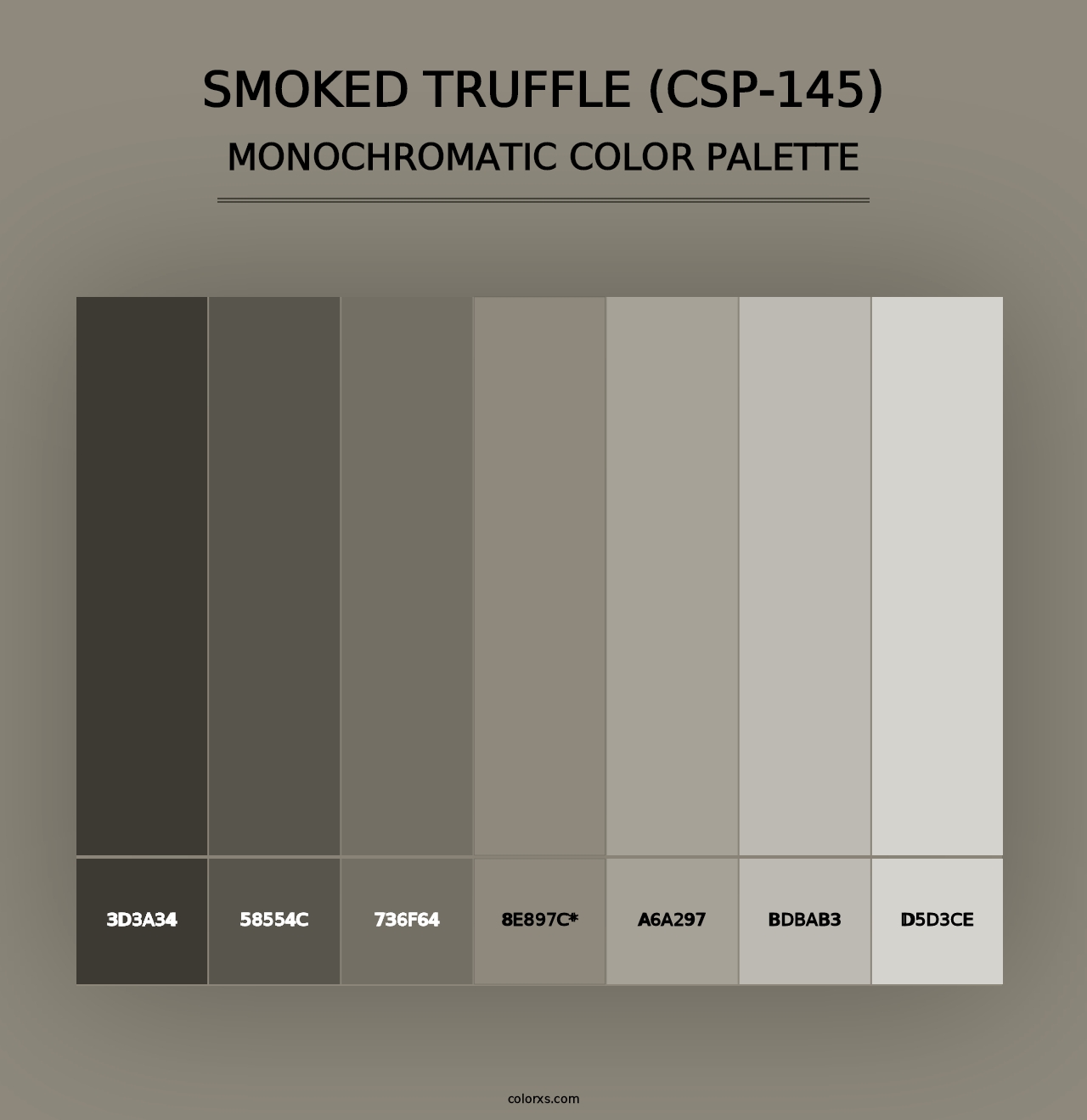 Smoked Truffle (CSP-145) - Monochromatic Color Palette