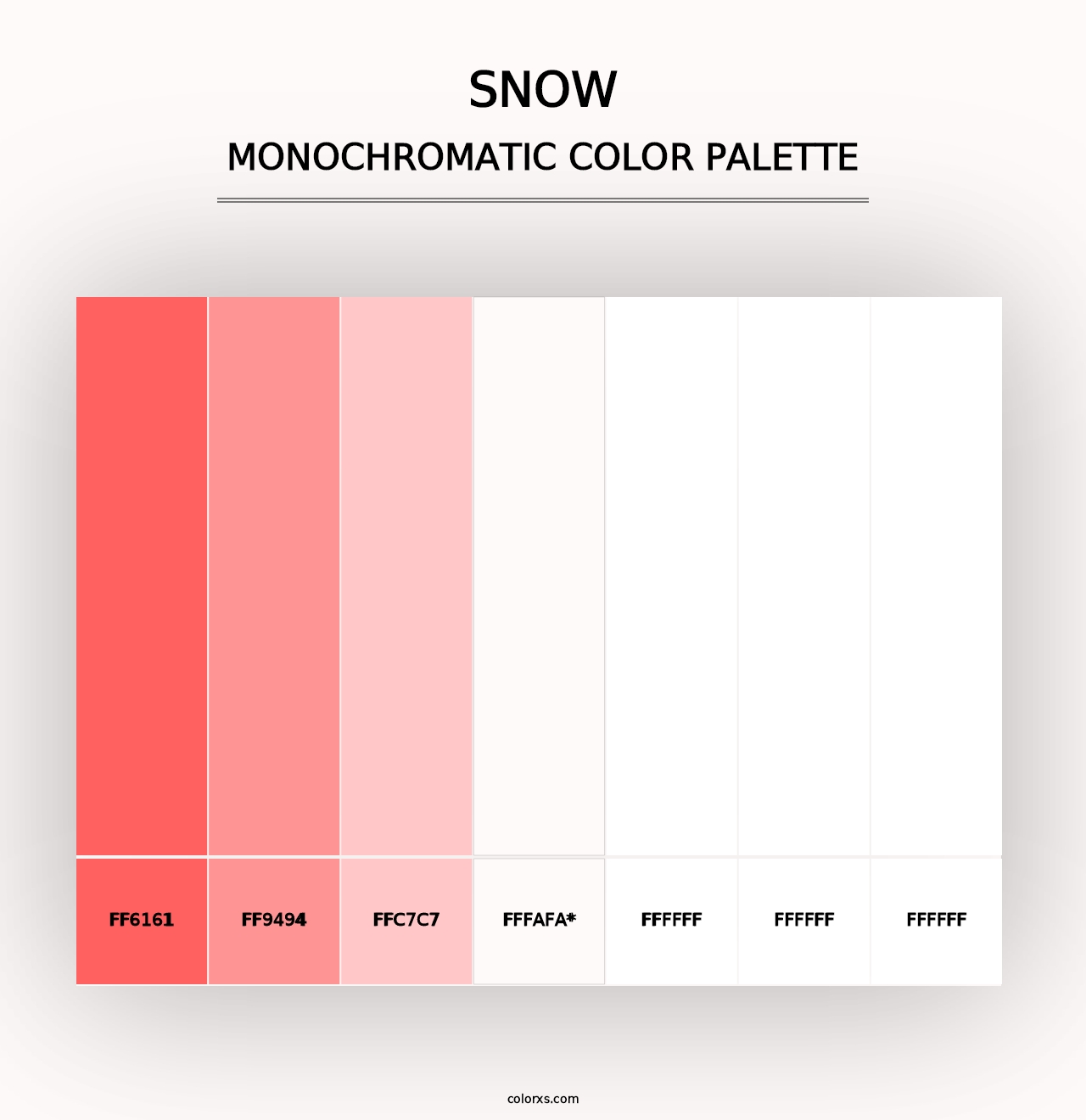 Snow - Monochromatic Color Palette