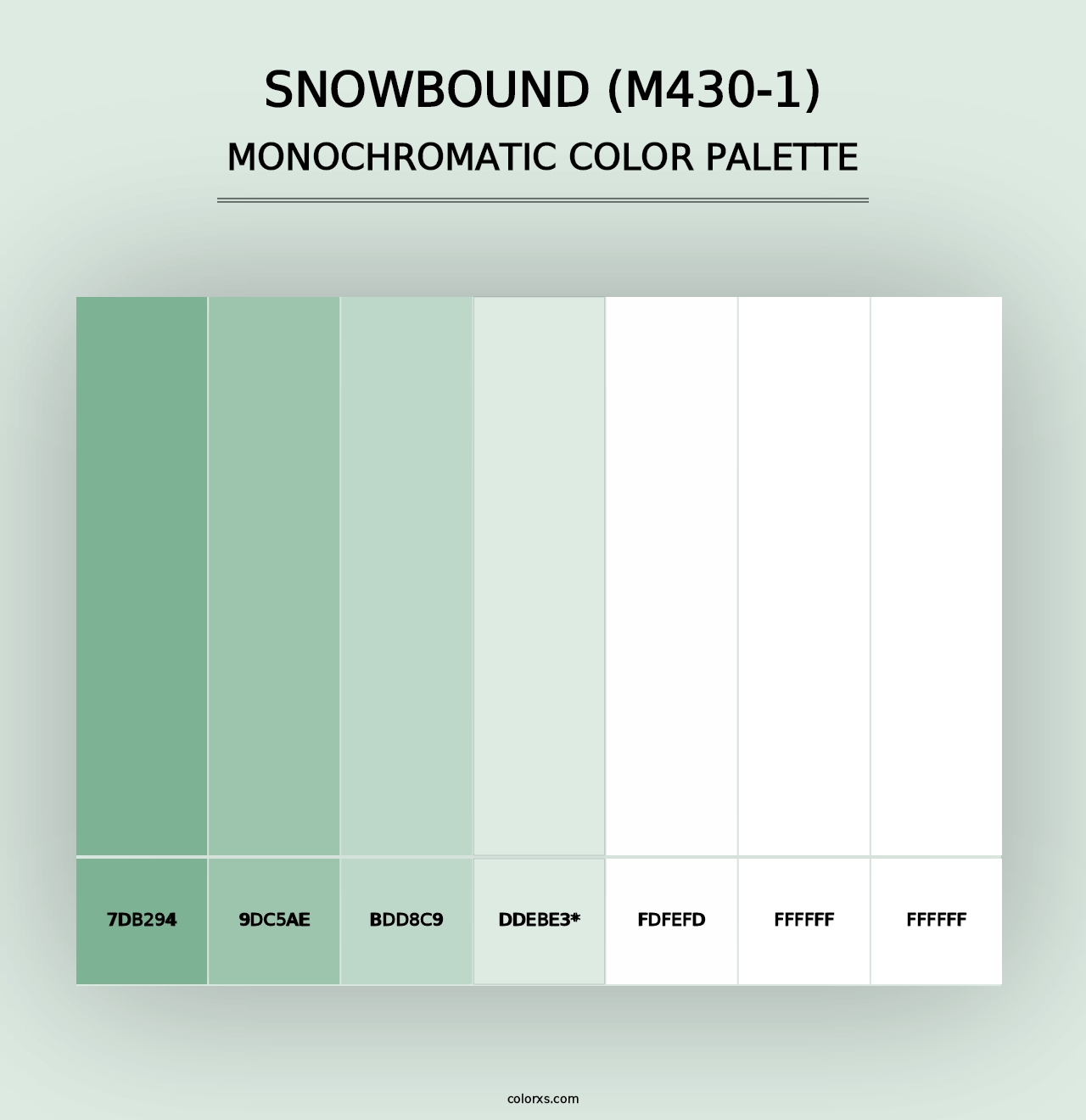 Snowbound (M430-1) - Monochromatic Color Palette