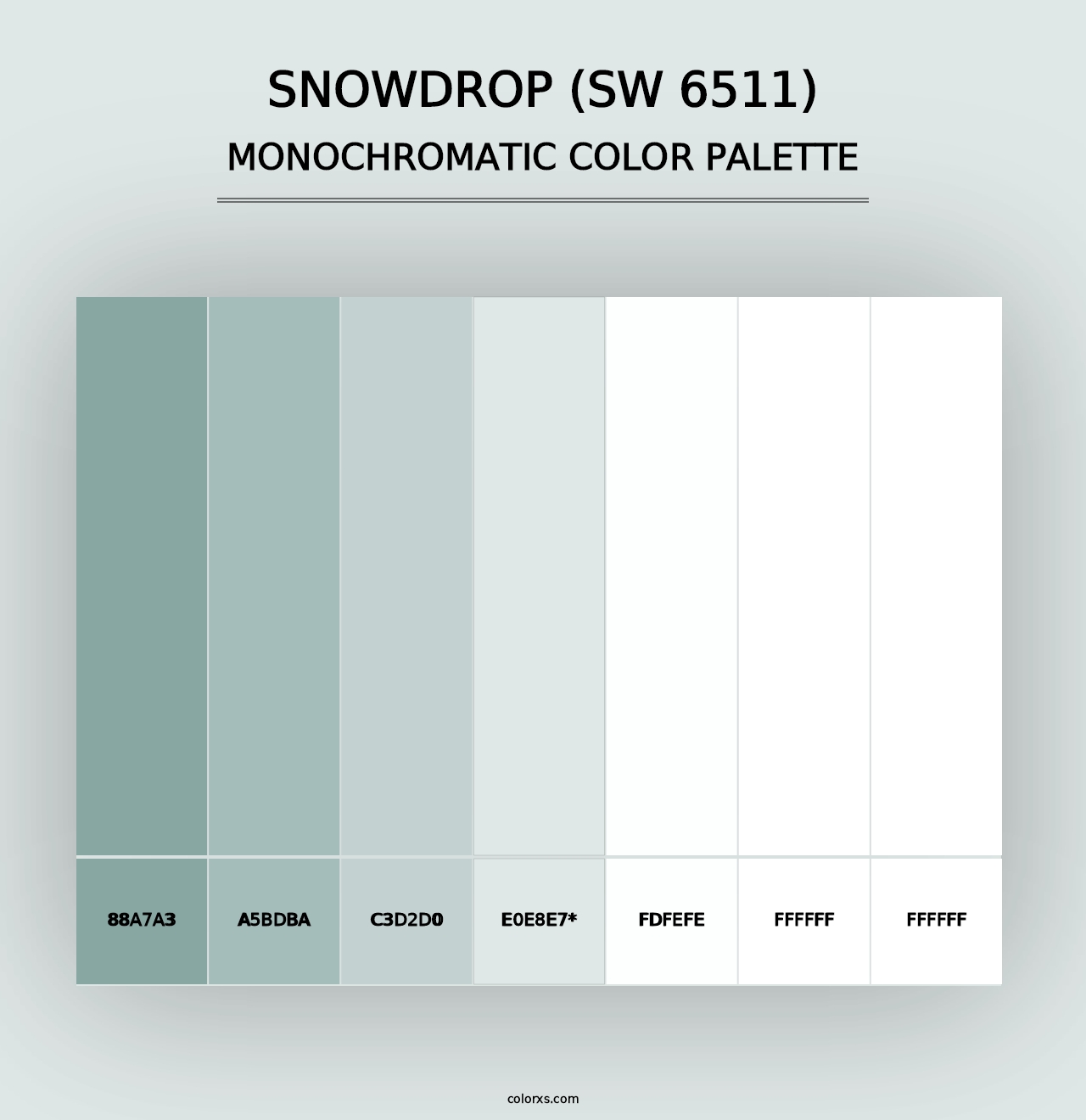 Snowdrop (SW 6511) - Monochromatic Color Palette