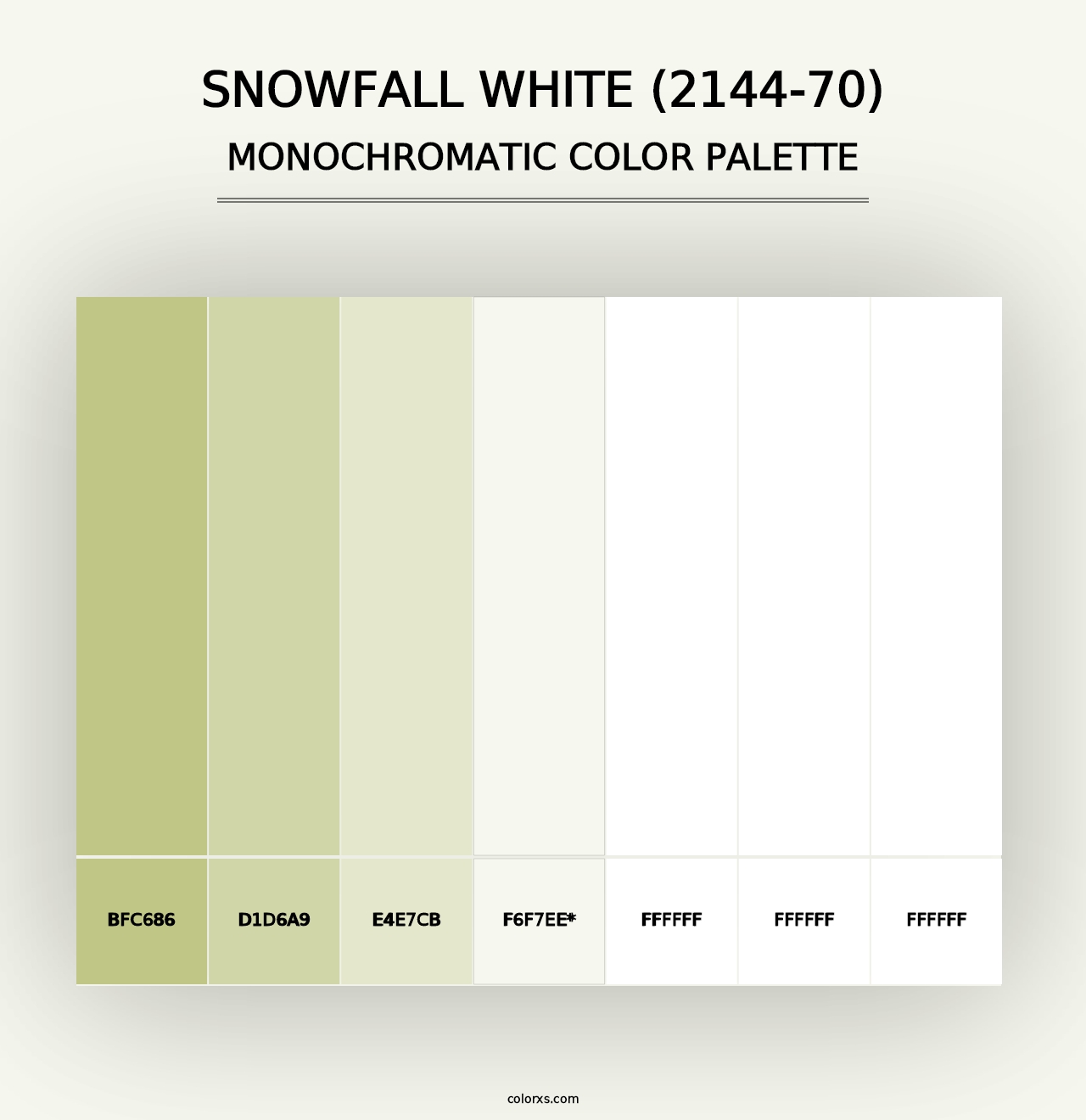 Snowfall White (2144-70) - Monochromatic Color Palette