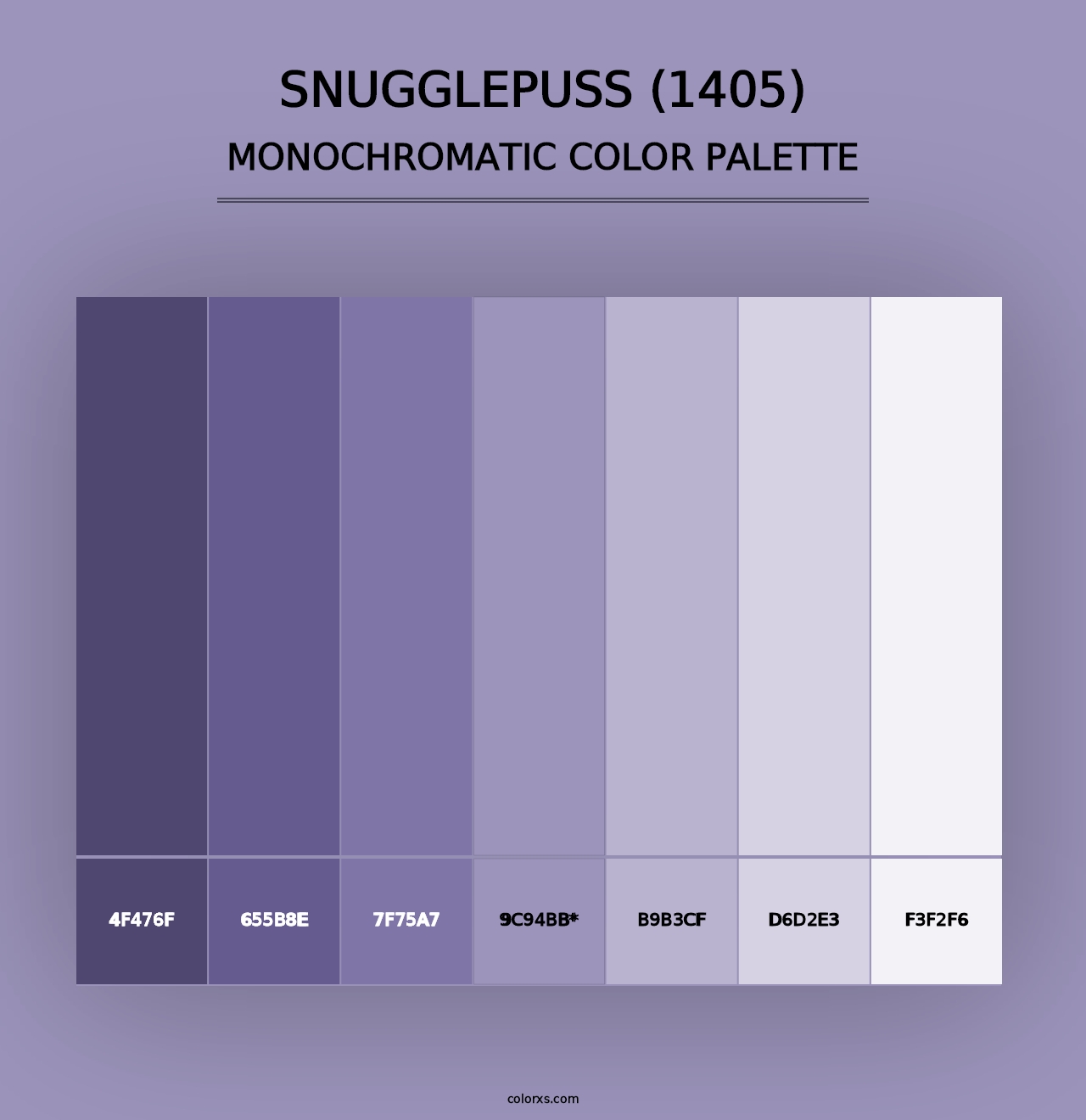 Snugglepuss (1405) - Monochromatic Color Palette