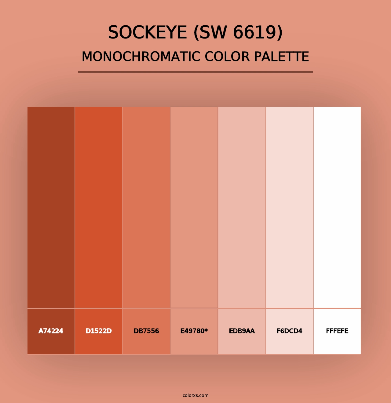 Sockeye (SW 6619) - Monochromatic Color Palette