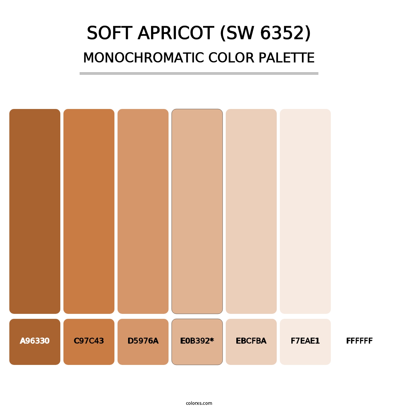 Soft Apricot (SW 6352) - Monochromatic Color Palette