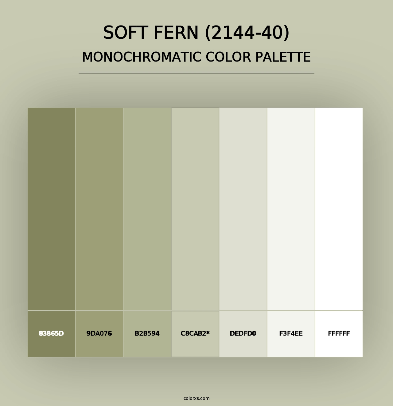 Soft Fern (2144-40) - Monochromatic Color Palette