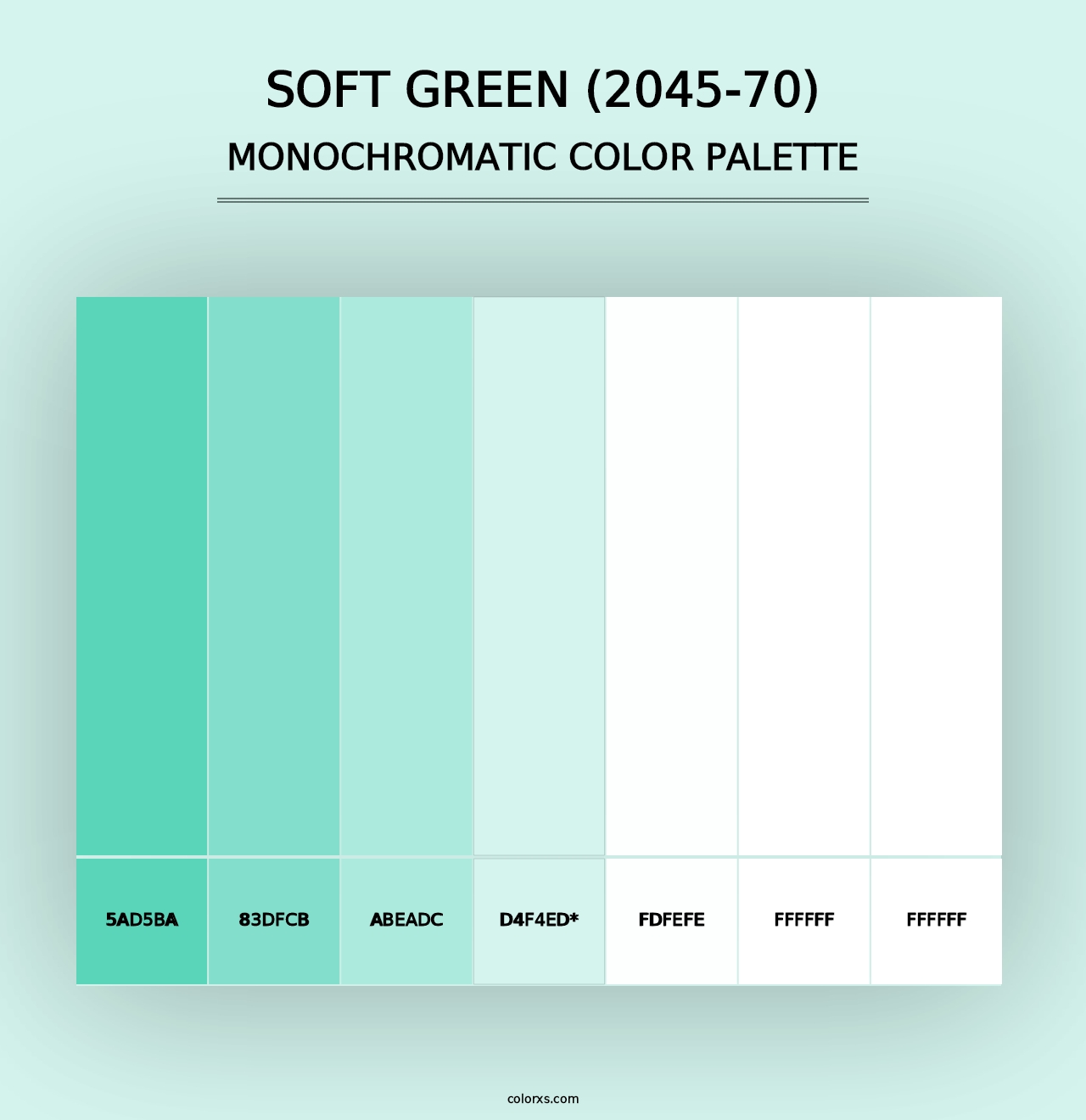 Soft Green (2045-70) - Monochromatic Color Palette