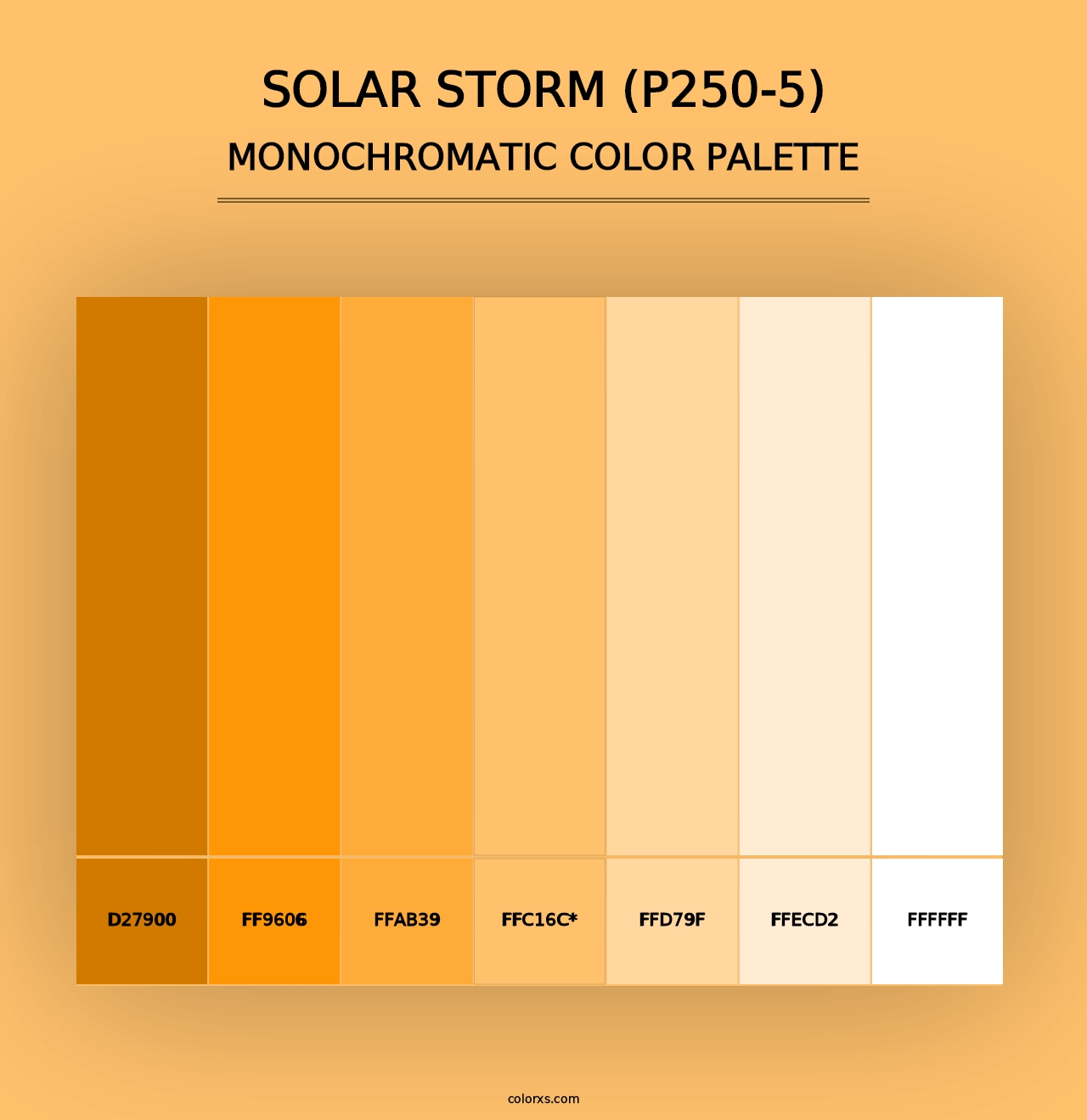 Solar Storm (P250-5) - Monochromatic Color Palette