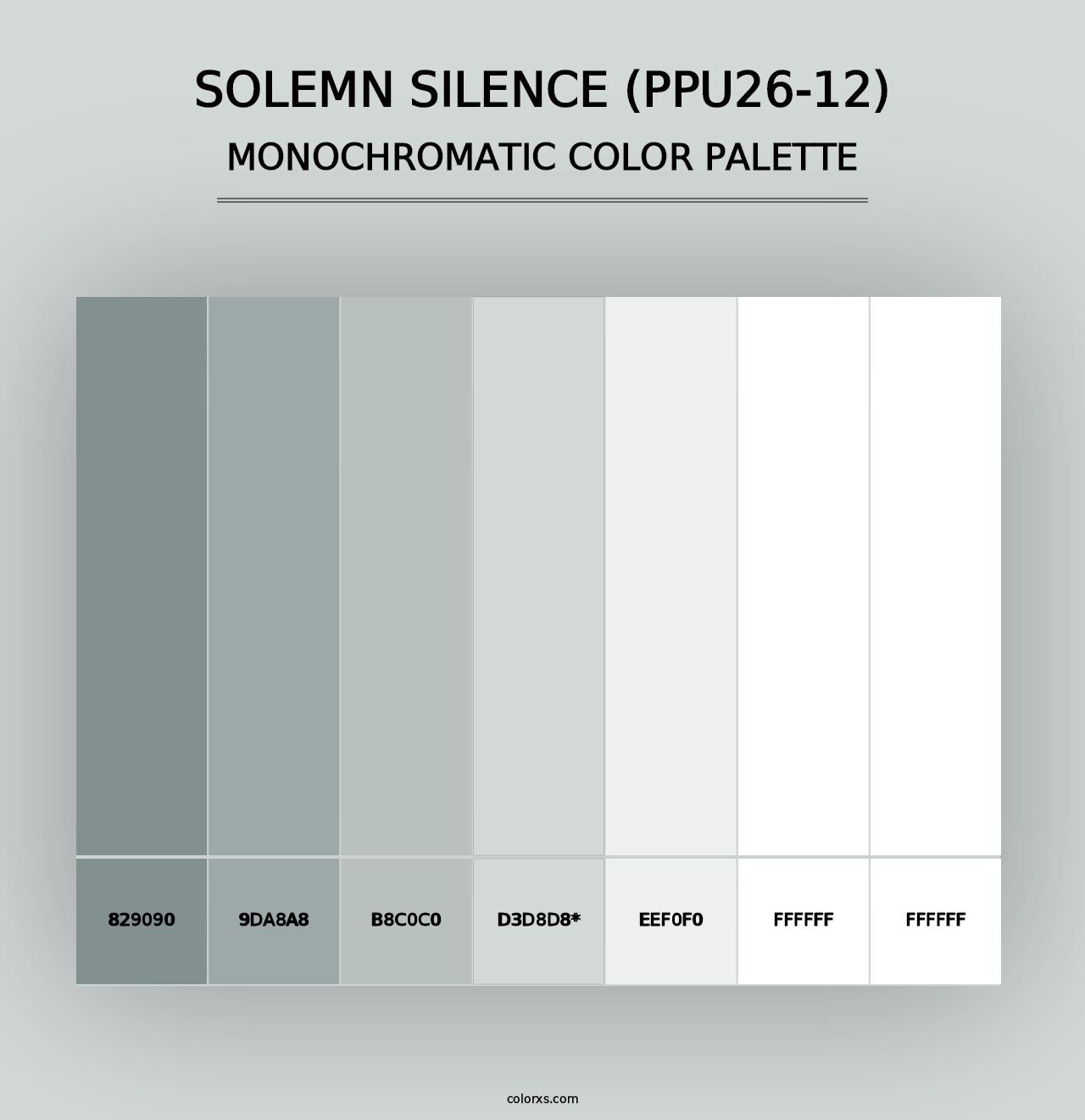 Solemn Silence (PPU26-12) - Monochromatic Color Palette