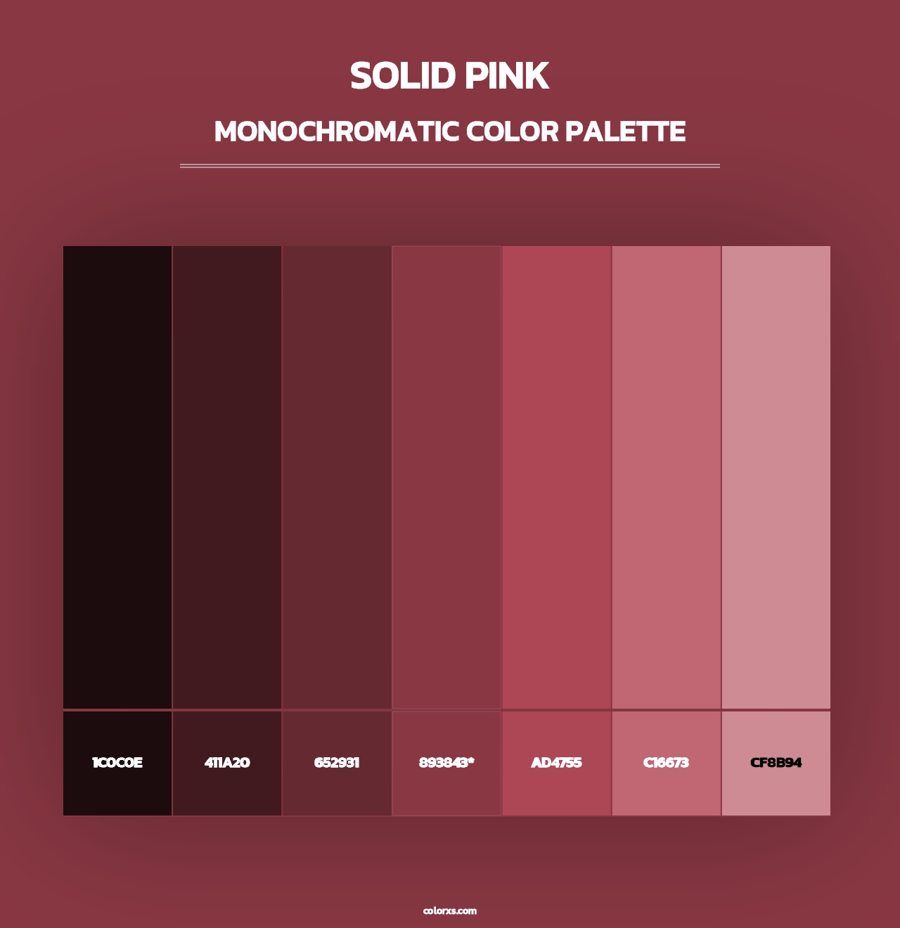 Solid pink - Monochromatic Color Palette