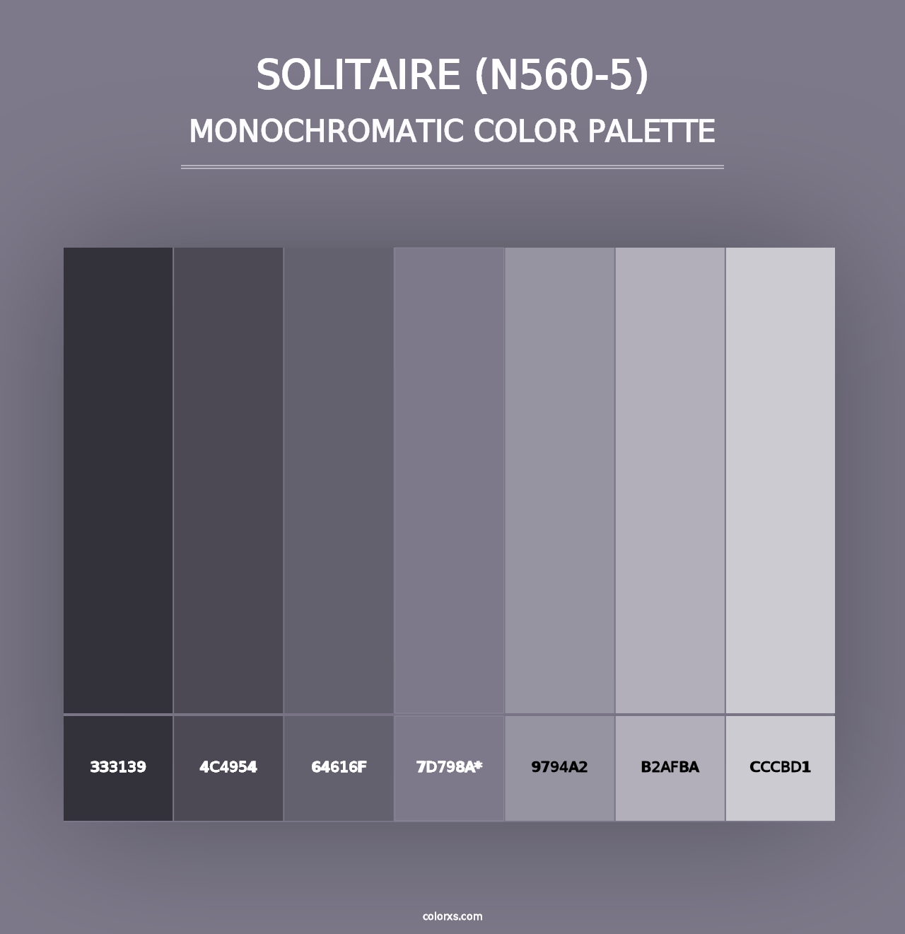 Solitaire (N560-5) - Monochromatic Color Palette