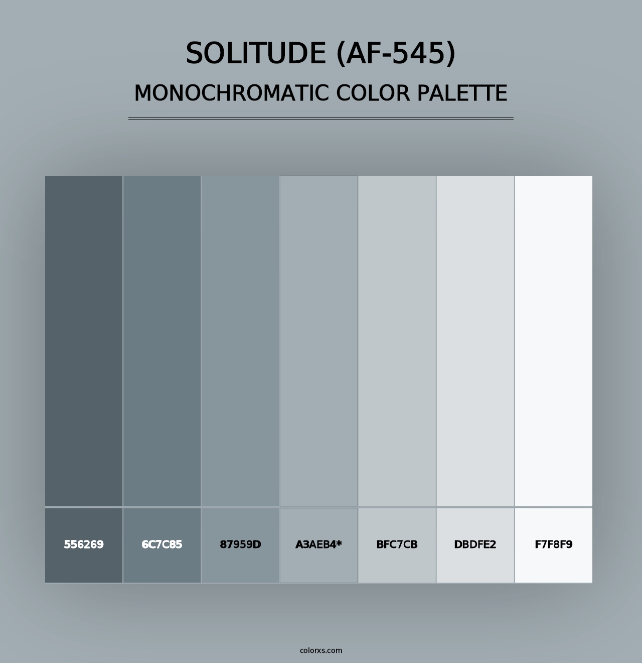 Solitude (AF-545) - Monochromatic Color Palette