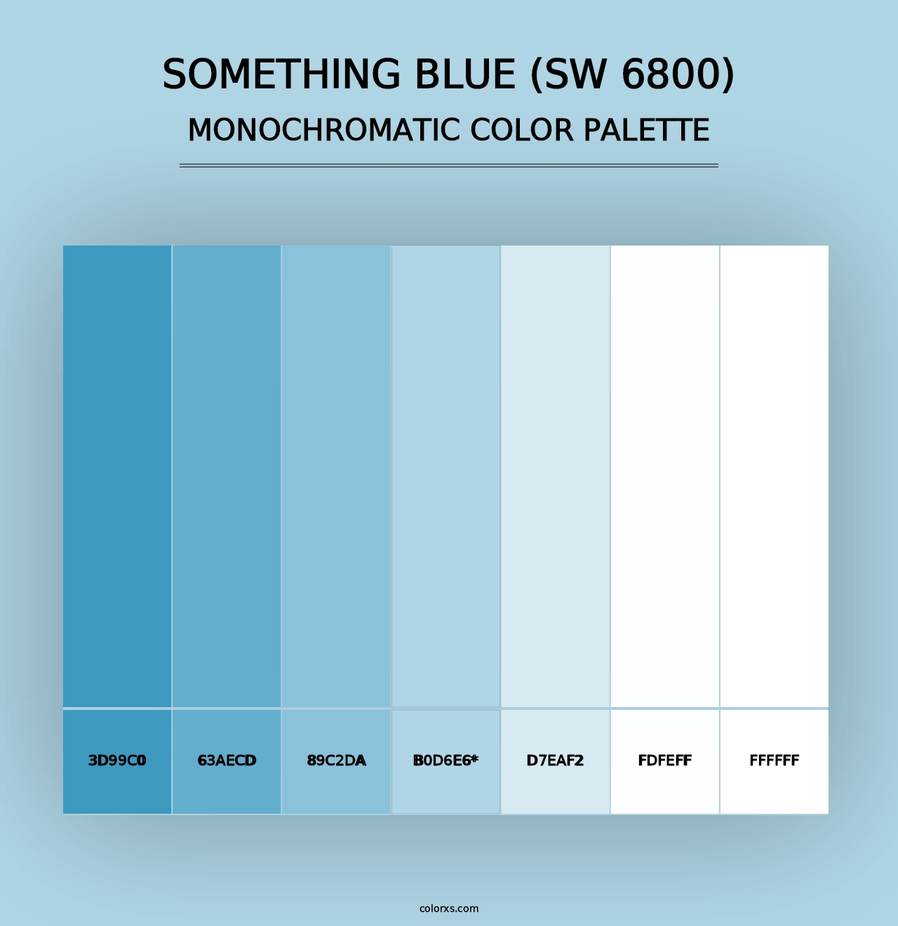 Something Blue (SW 6800) - Monochromatic Color Palette