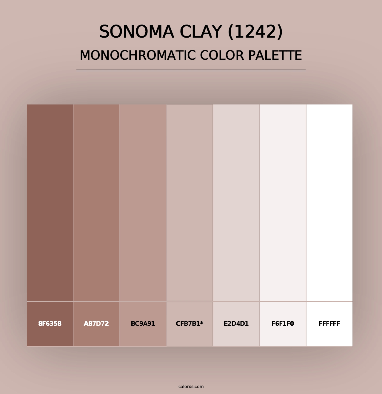 Sonoma Clay (1242) - Monochromatic Color Palette