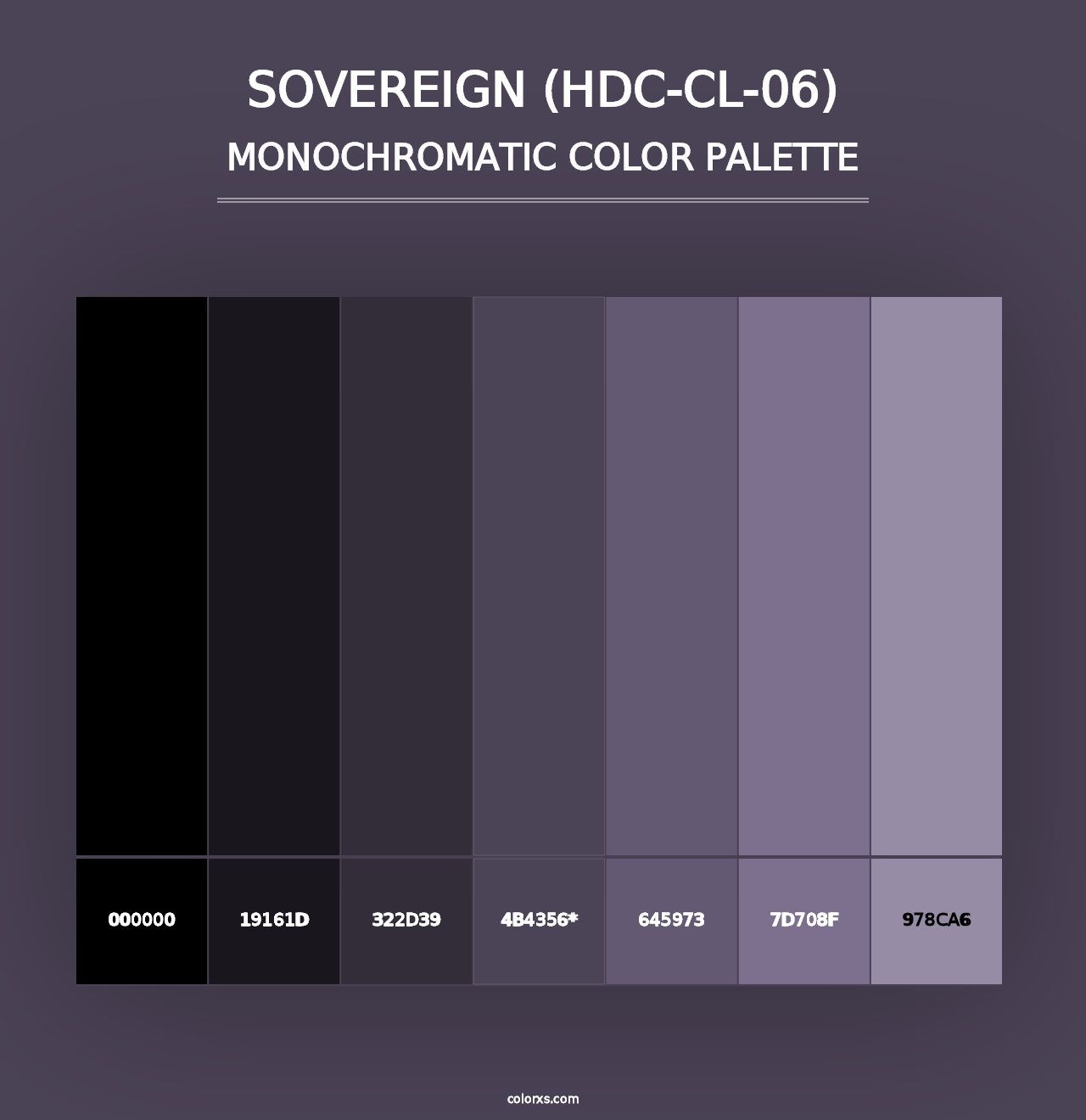 Sovereign (HDC-CL-06) - Monochromatic Color Palette