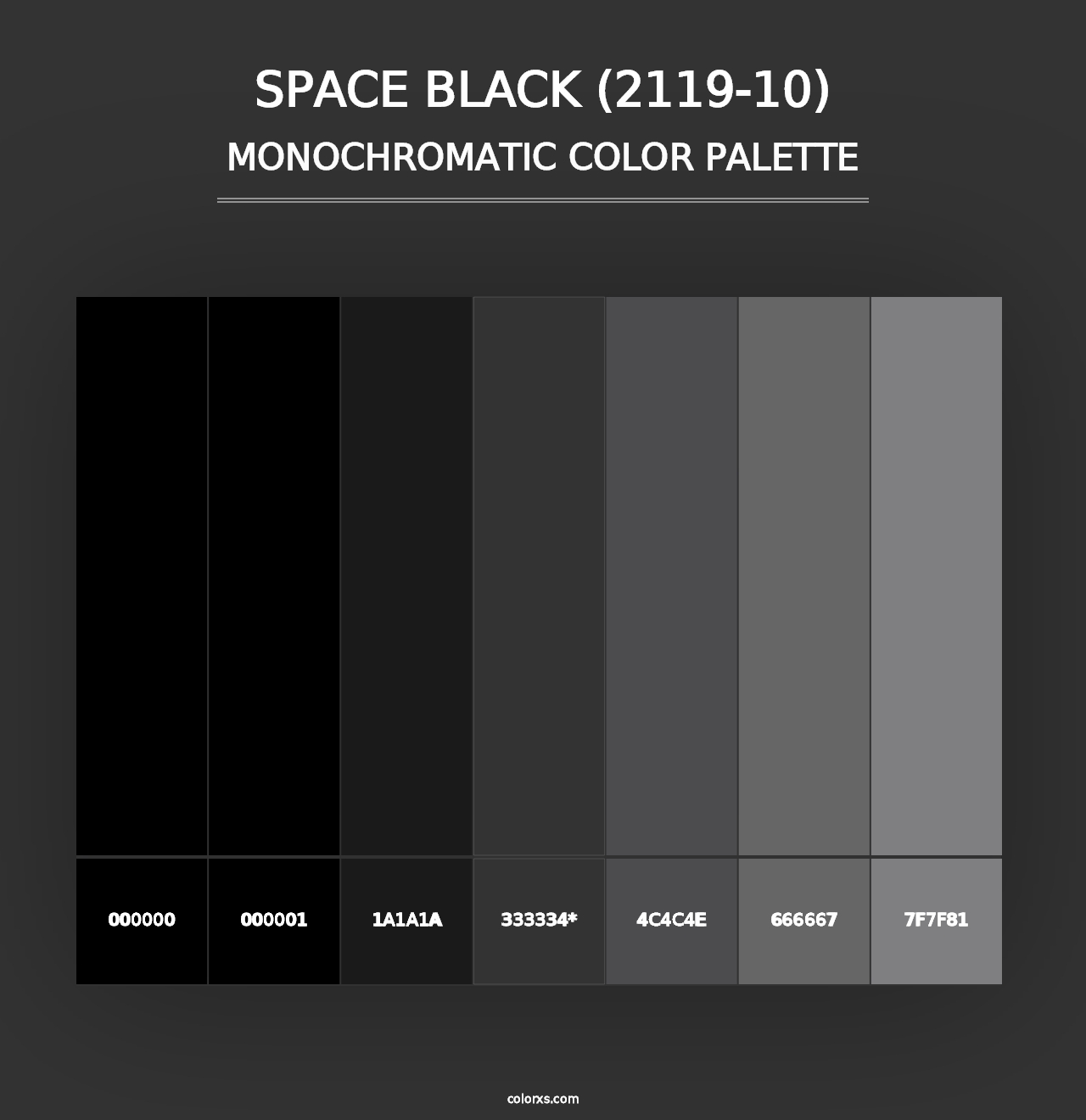 Space Black (2119-10) - Monochromatic Color Palette