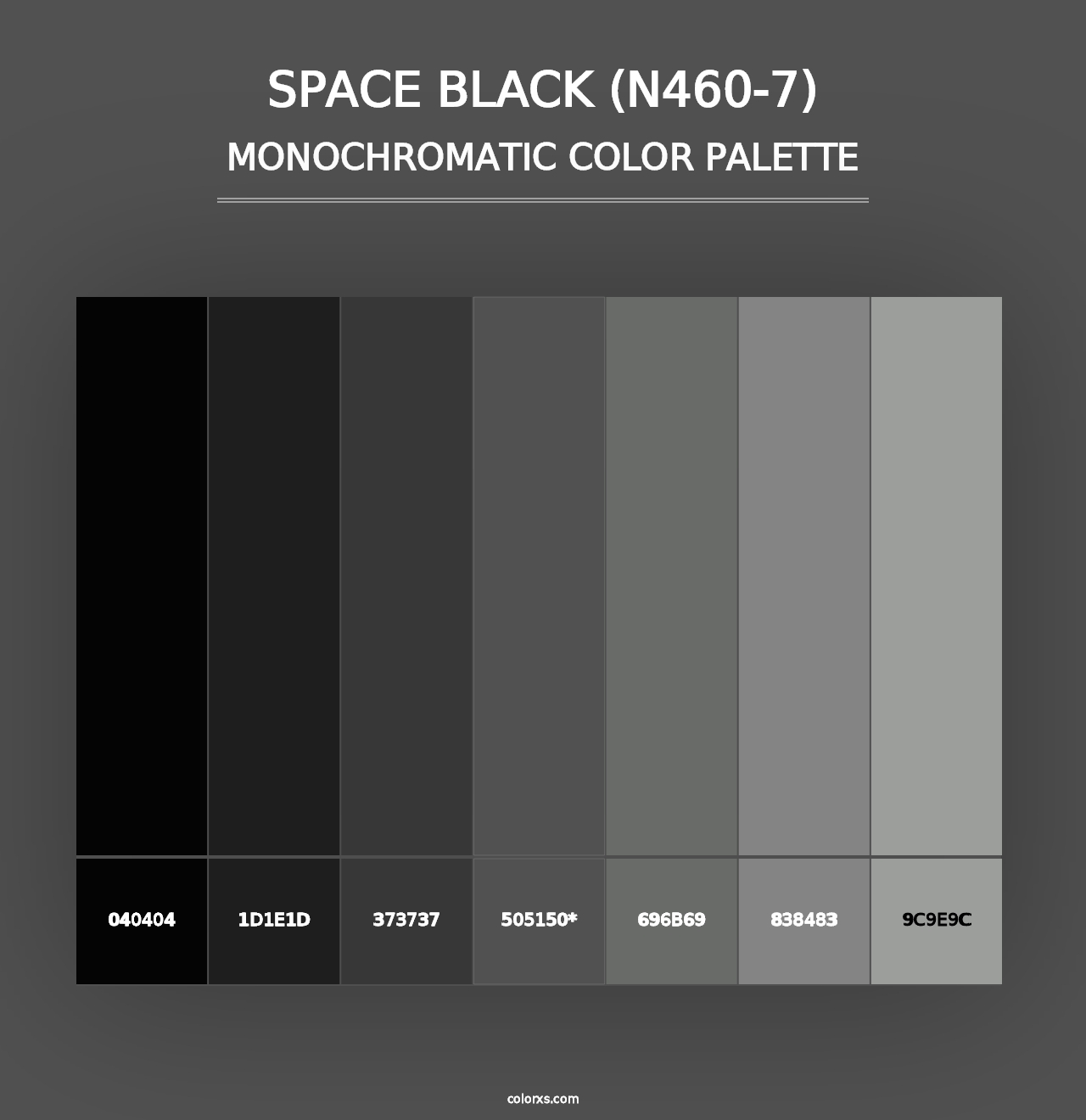 Space Black (N460-7) - Monochromatic Color Palette