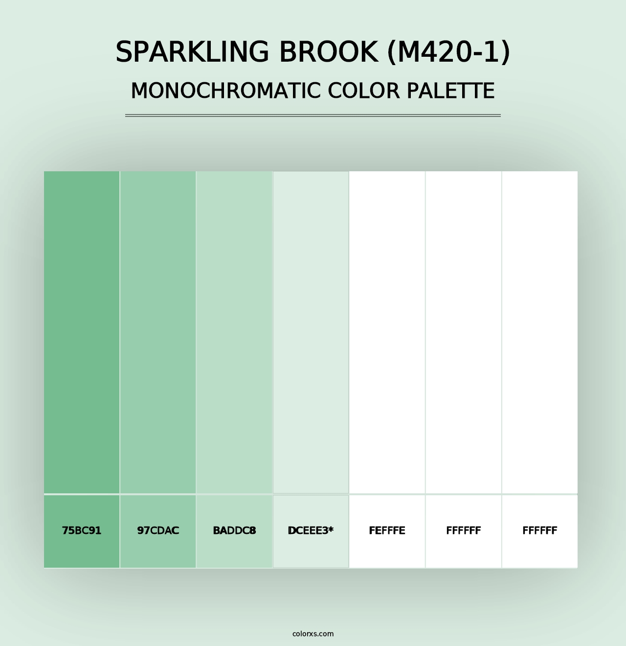 Sparkling Brook (M420-1) - Monochromatic Color Palette