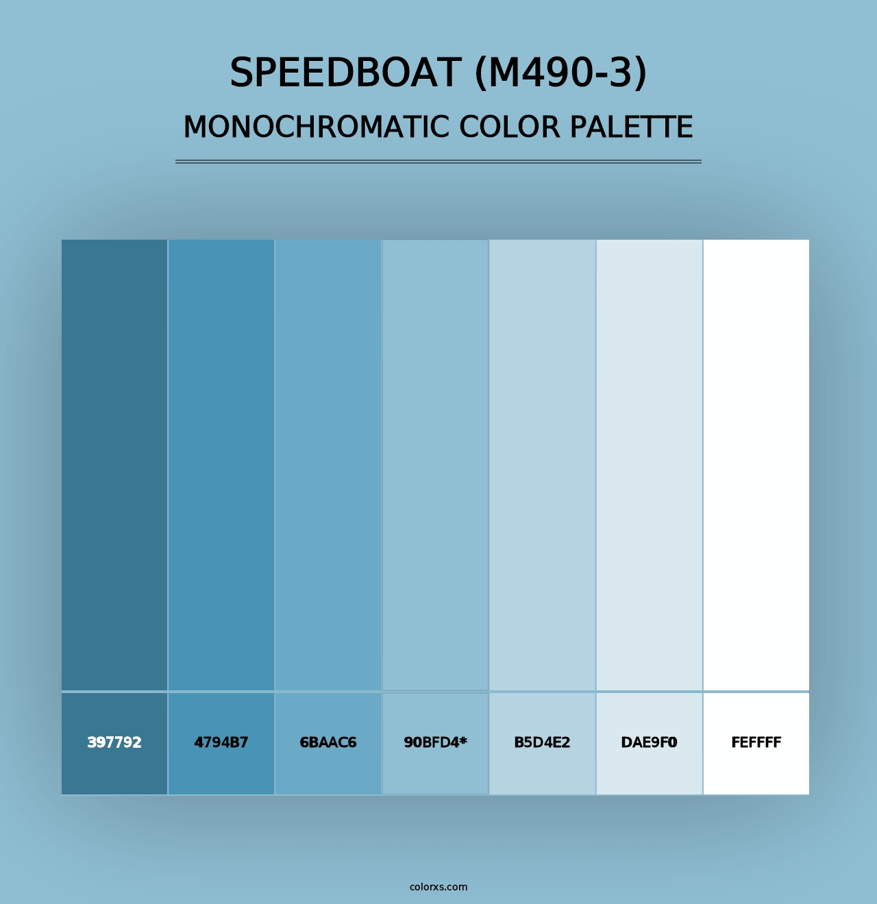 Speedboat (M490-3) - Monochromatic Color Palette