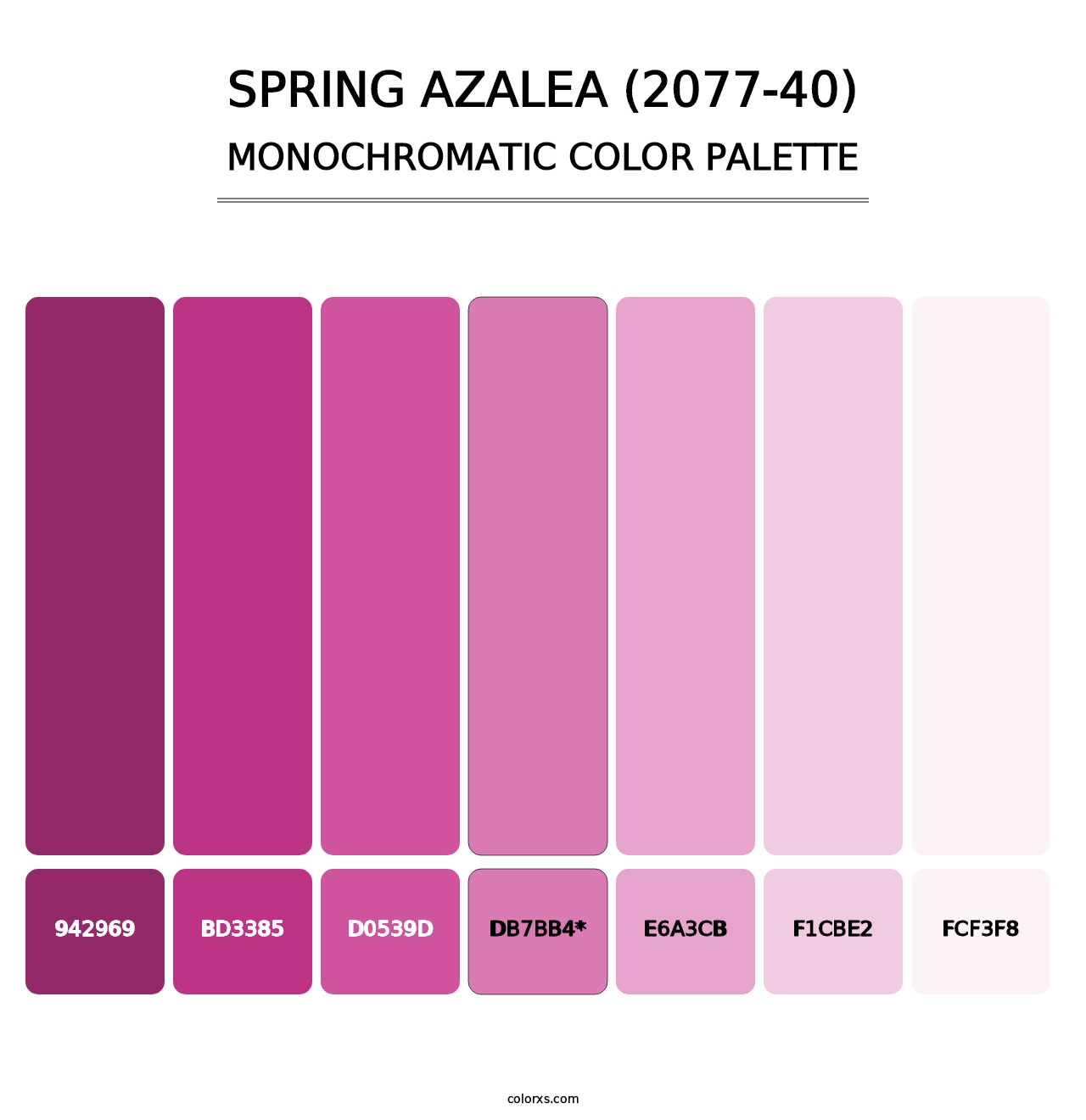 Spring Azalea (2077-40) - Monochromatic Color Palette