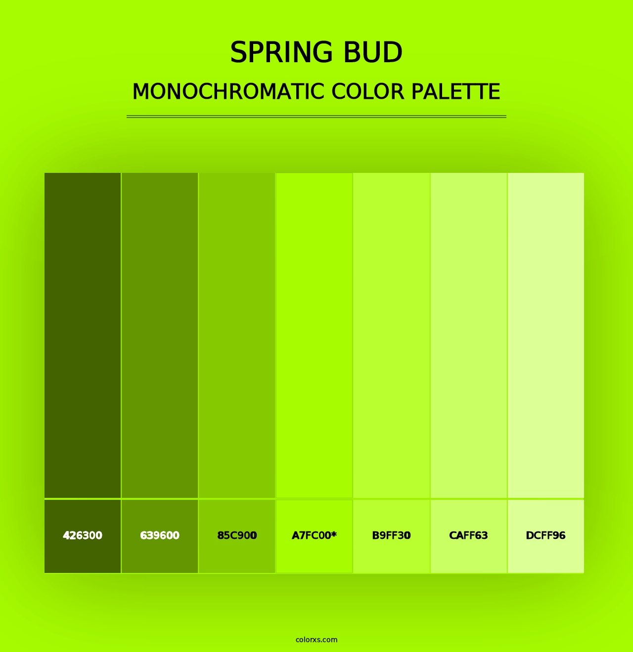 Spring Bud - Monochromatic Color Palette