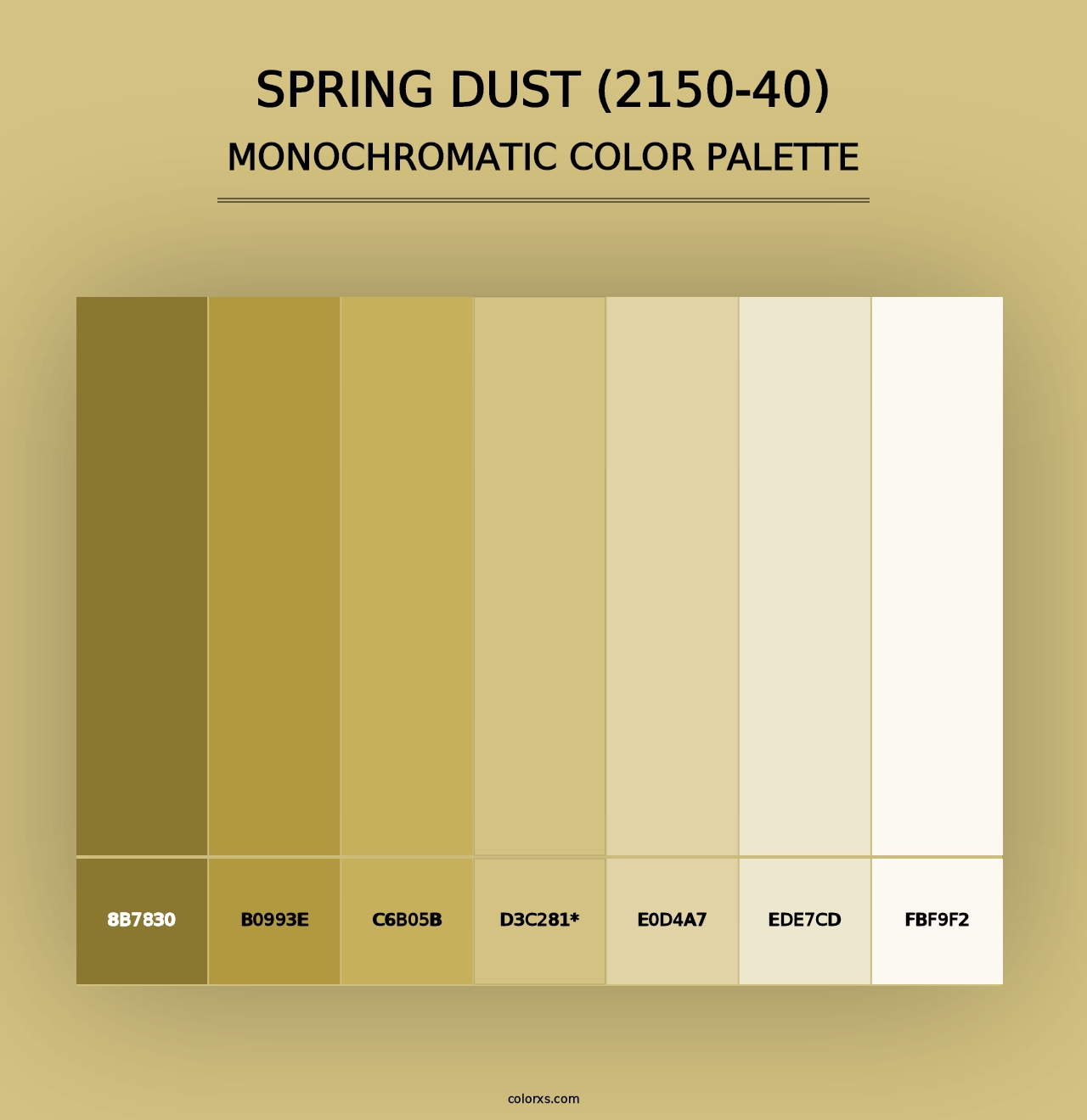 Spring Dust (2150-40) - Monochromatic Color Palette