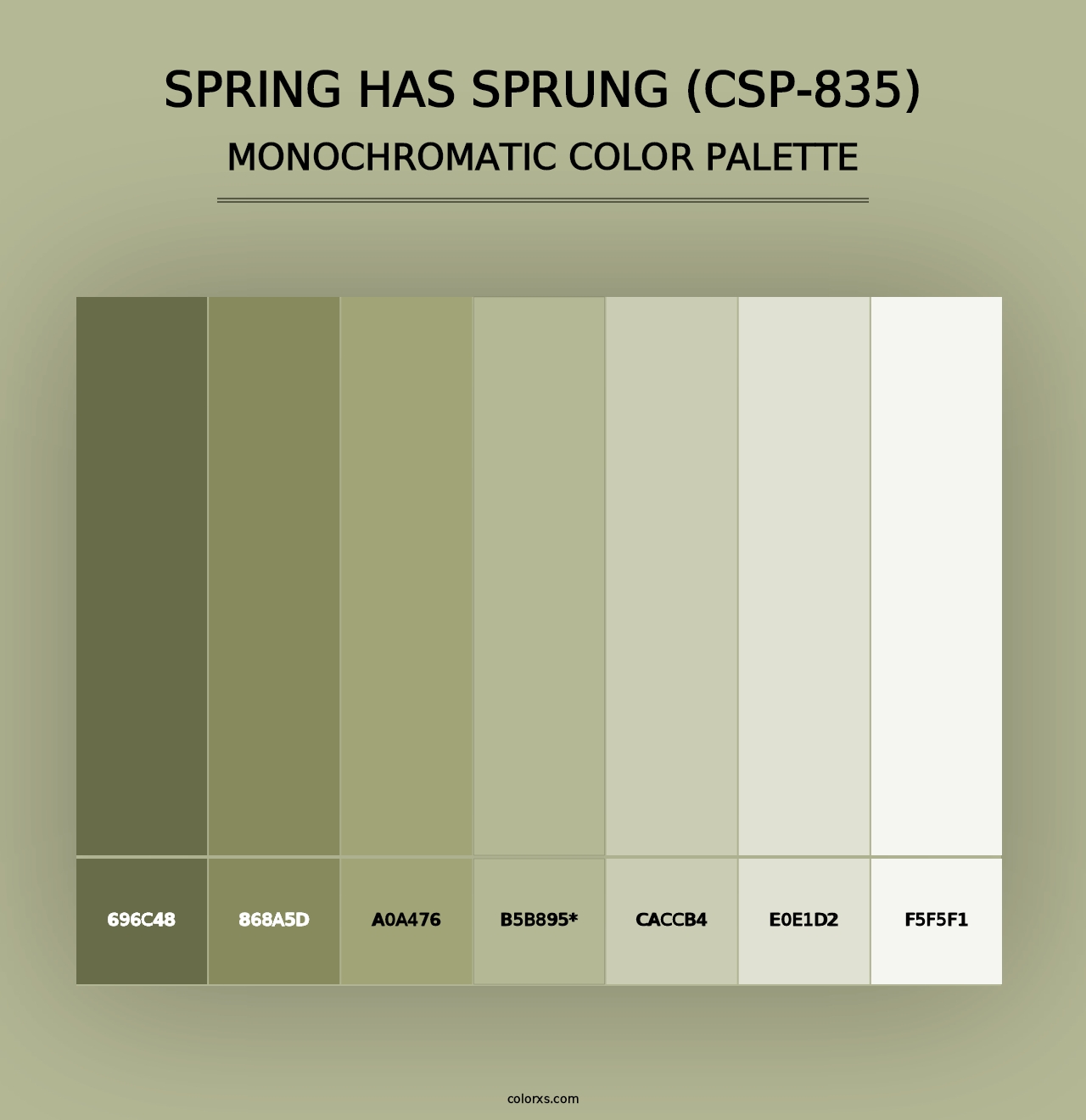 Spring has Sprung (CSP-835) - Monochromatic Color Palette