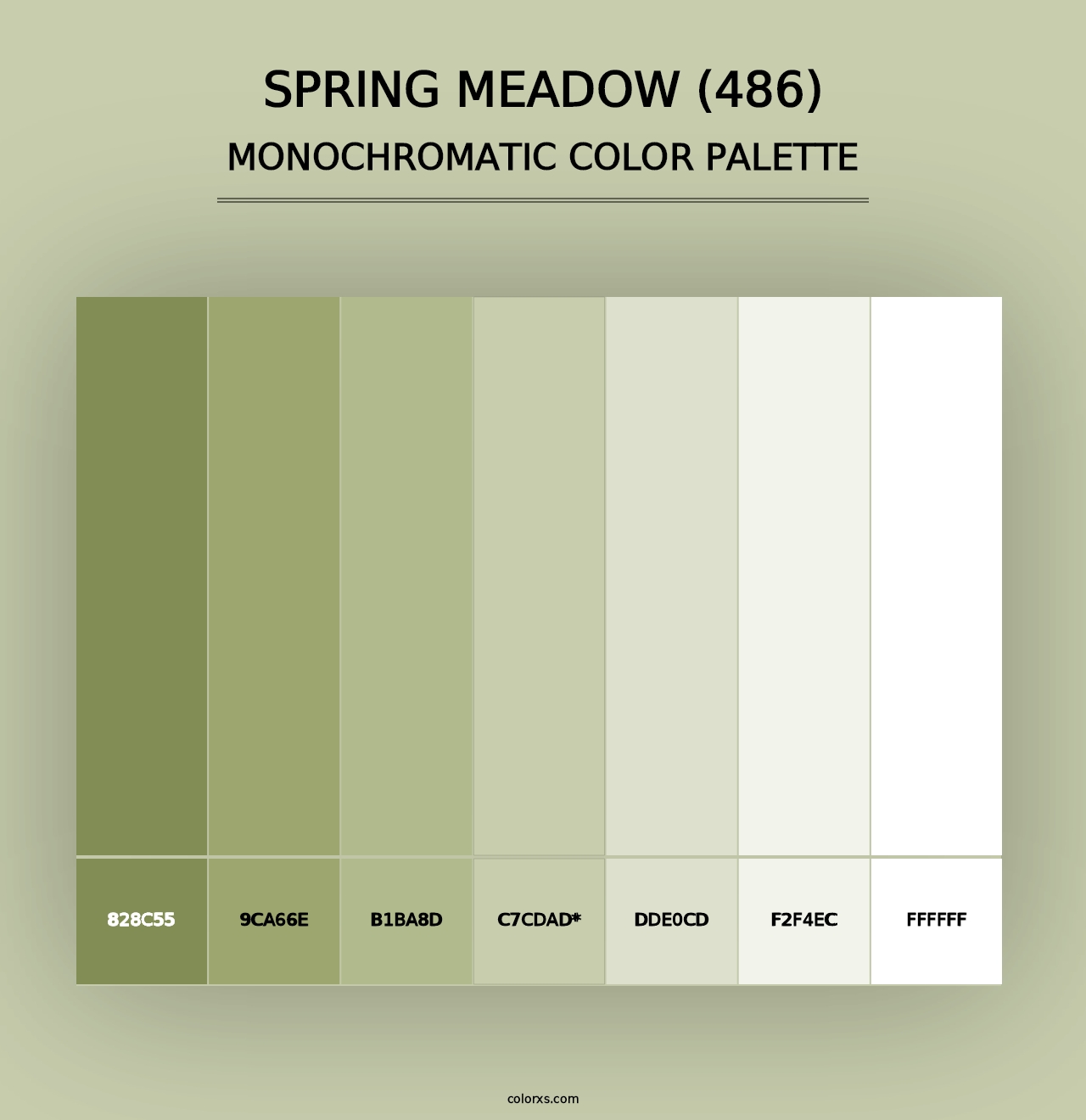 Spring Meadow (486) - Monochromatic Color Palette