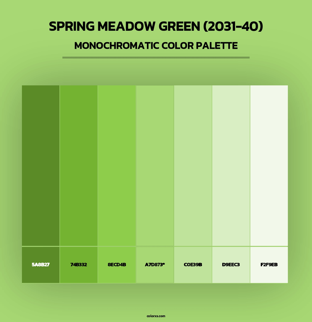 Spring Meadow Green (2031-40) - Monochromatic Color Palette