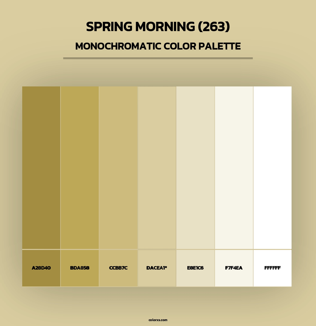 Spring Morning (263) - Monochromatic Color Palette