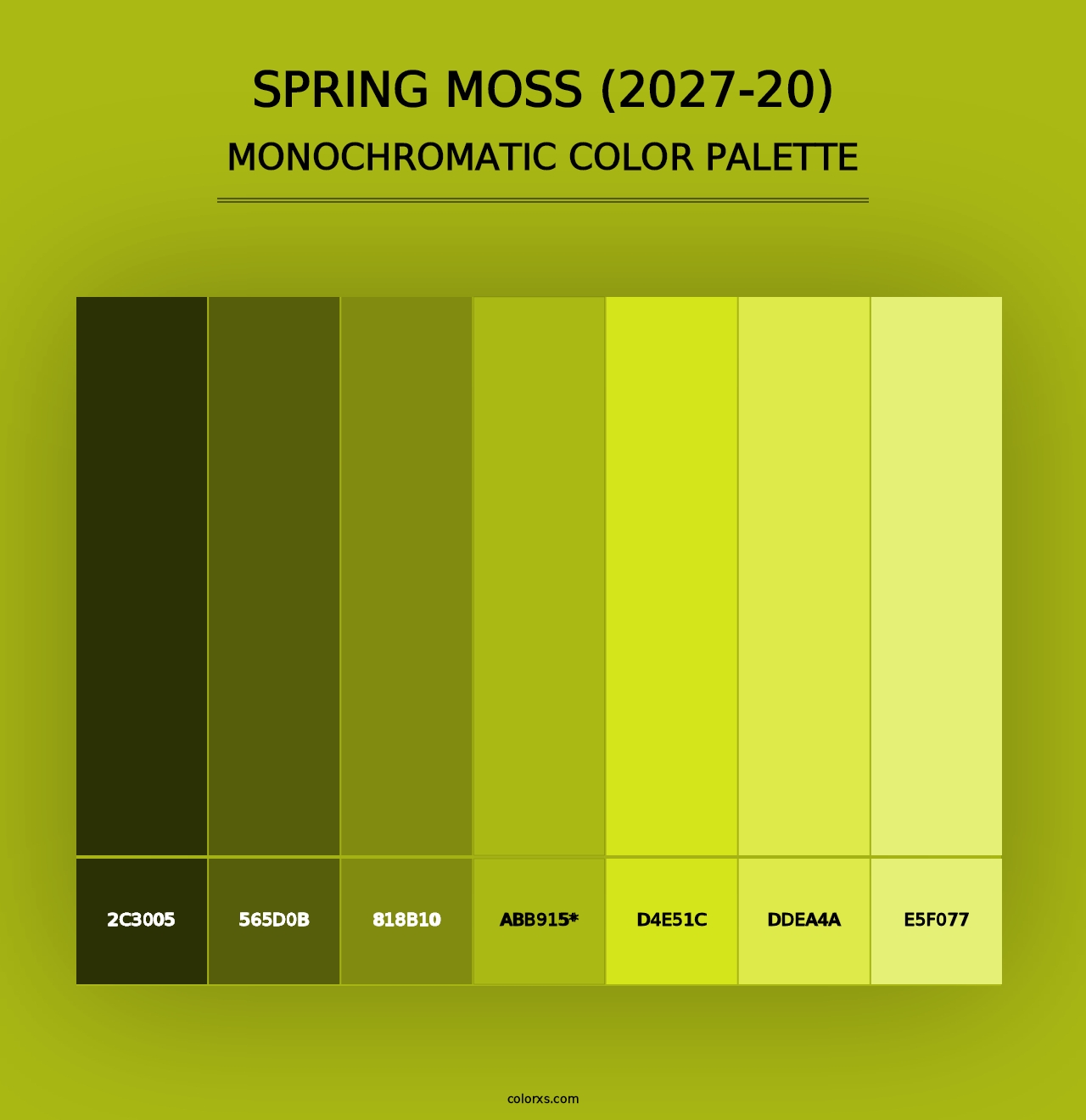 Spring Moss (2027-20) - Monochromatic Color Palette