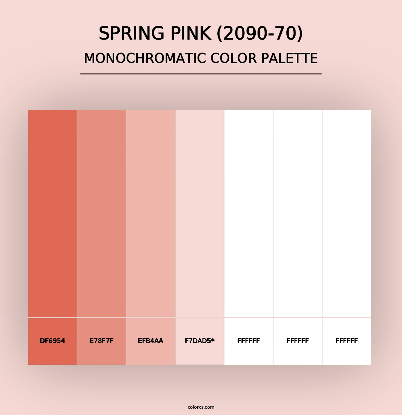 Spring Pink (2090-70) - Monochromatic Color Palette