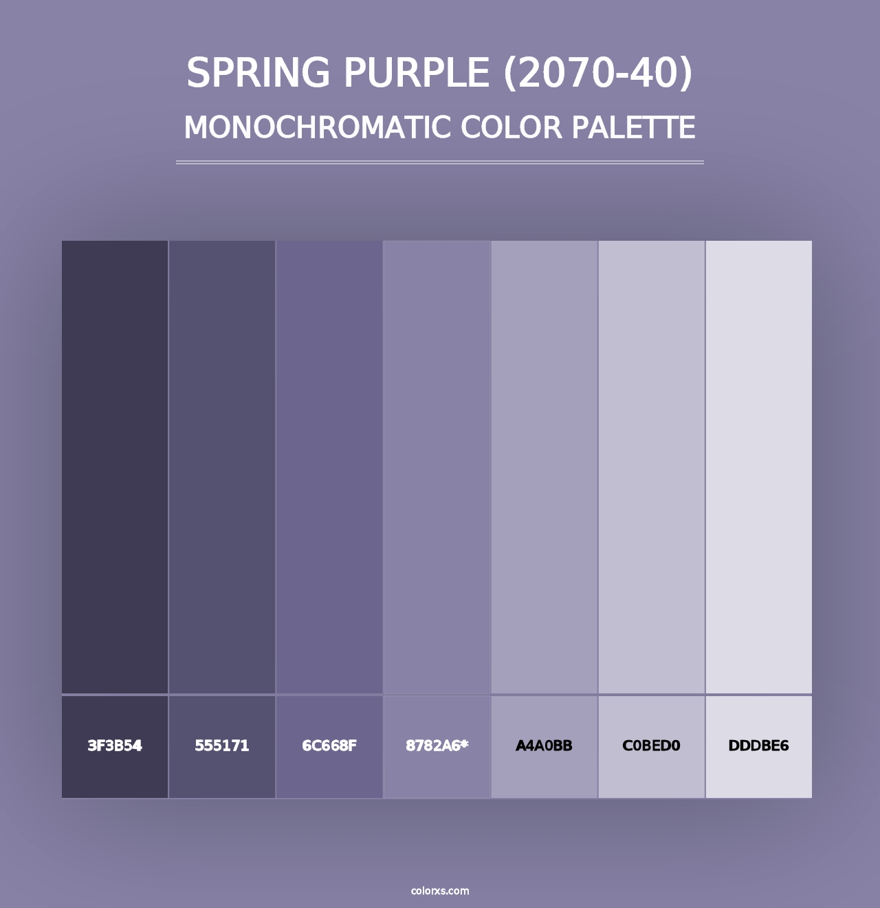 Spring Purple (2070-40) - Monochromatic Color Palette