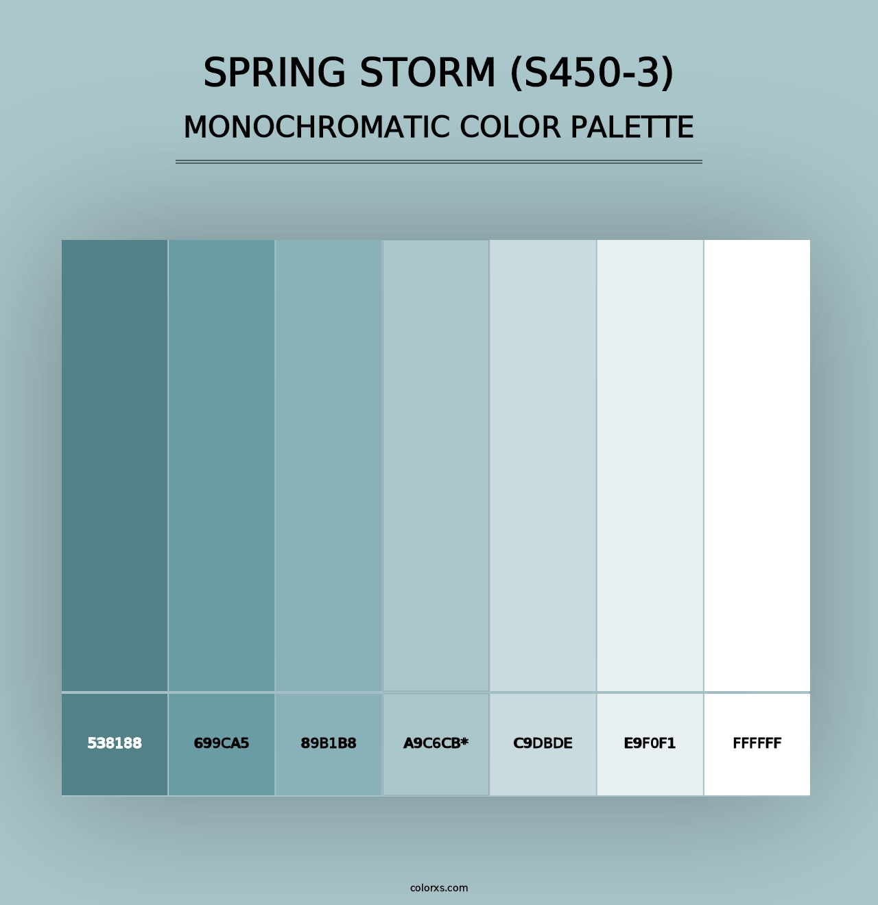 Spring Storm (S450-3) - Monochromatic Color Palette