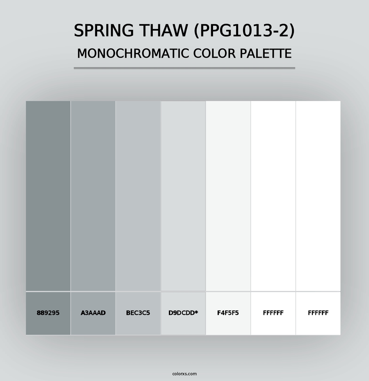 Spring Thaw (PPG1013-2) - Monochromatic Color Palette