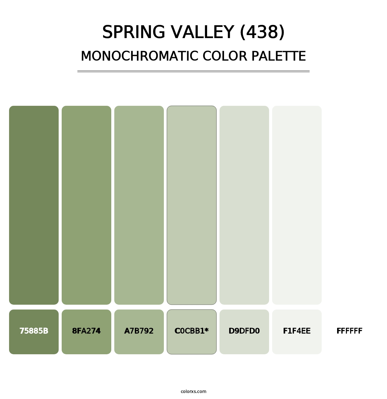 Spring Valley (438) - Monochromatic Color Palette