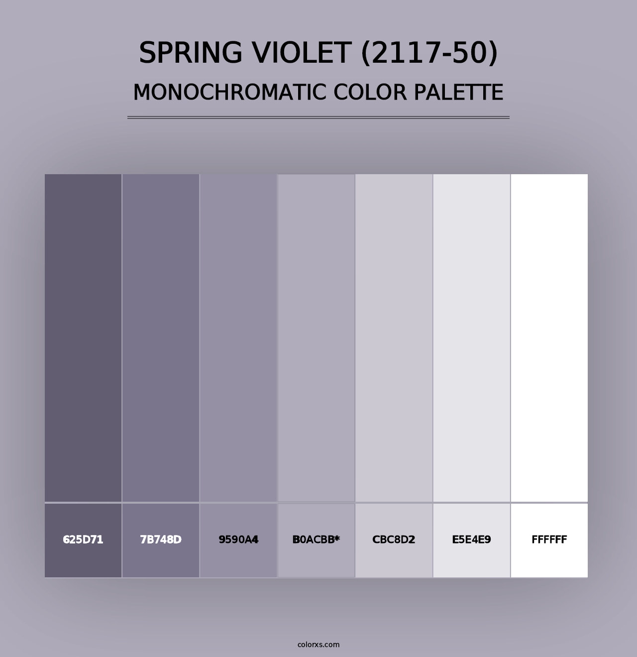 Spring Violet (2117-50) - Monochromatic Color Palette