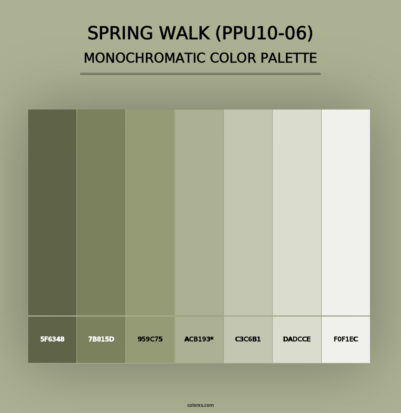 Spring Walk (PPU10-06) - Monochromatic Color Palette