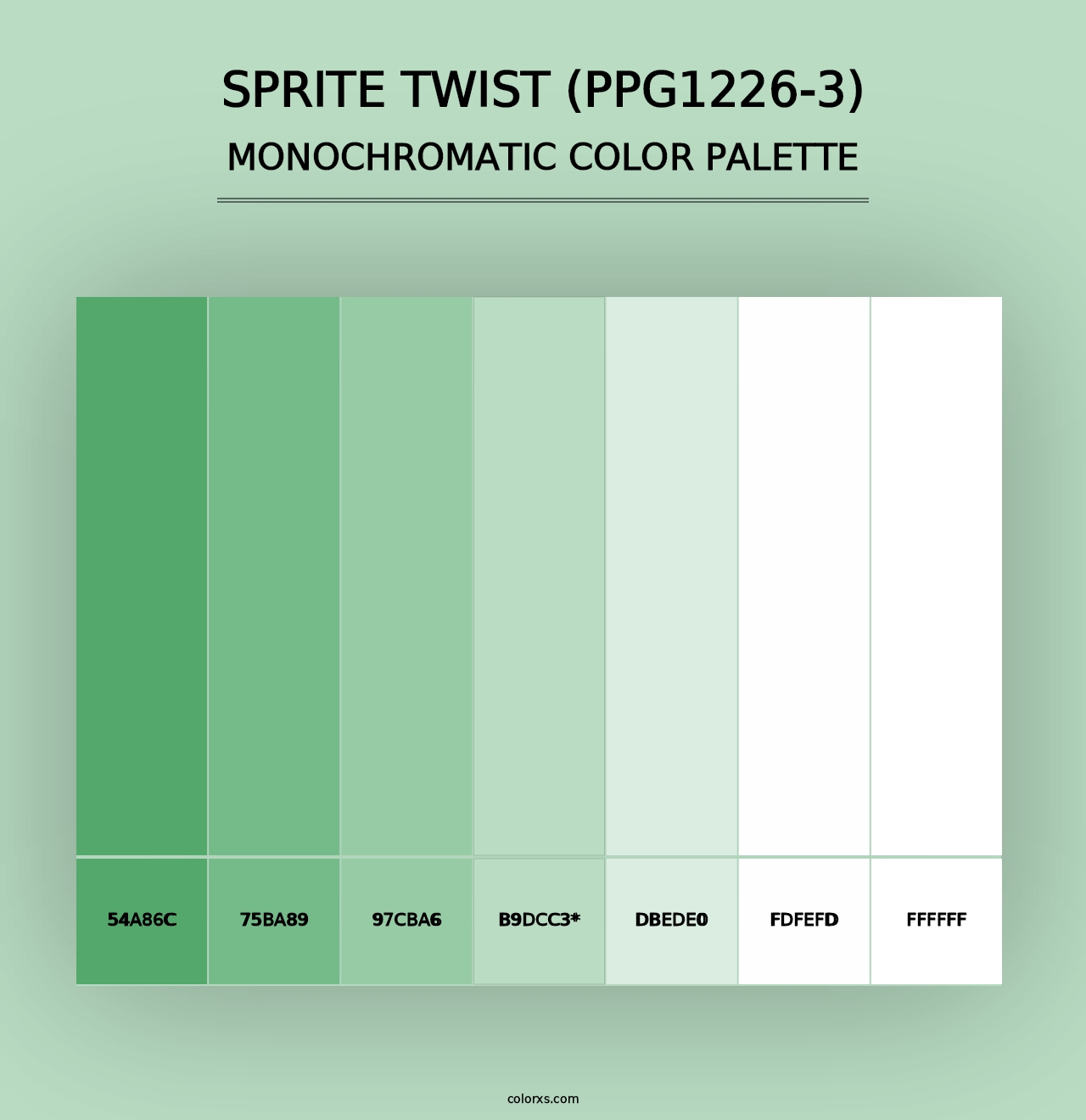 Sprite Twist (PPG1226-3) - Monochromatic Color Palette