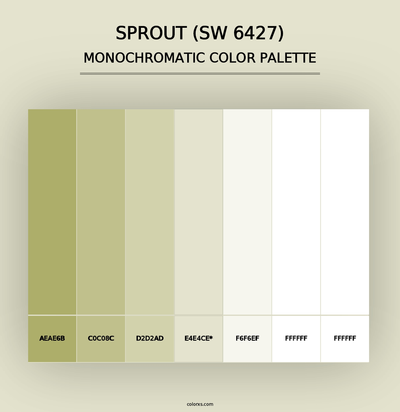 Sprout (SW 6427) - Monochromatic Color Palette