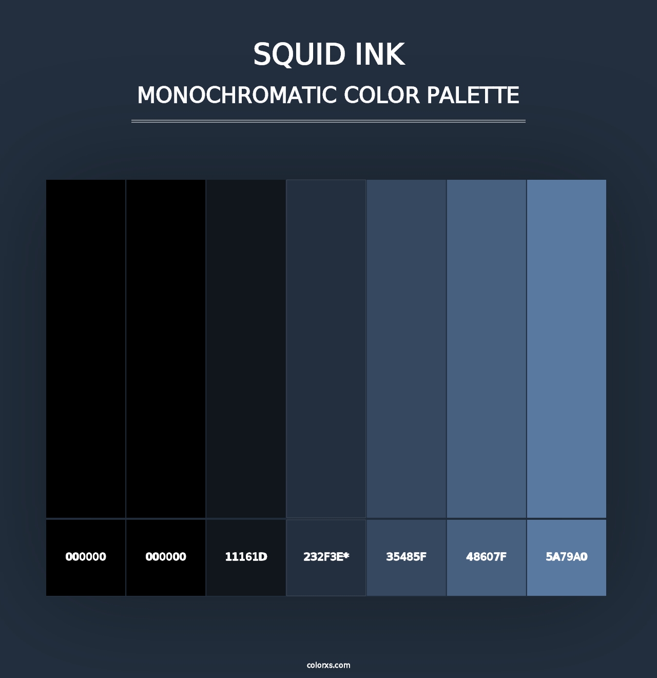 Squid Ink - Monochromatic Color Palette