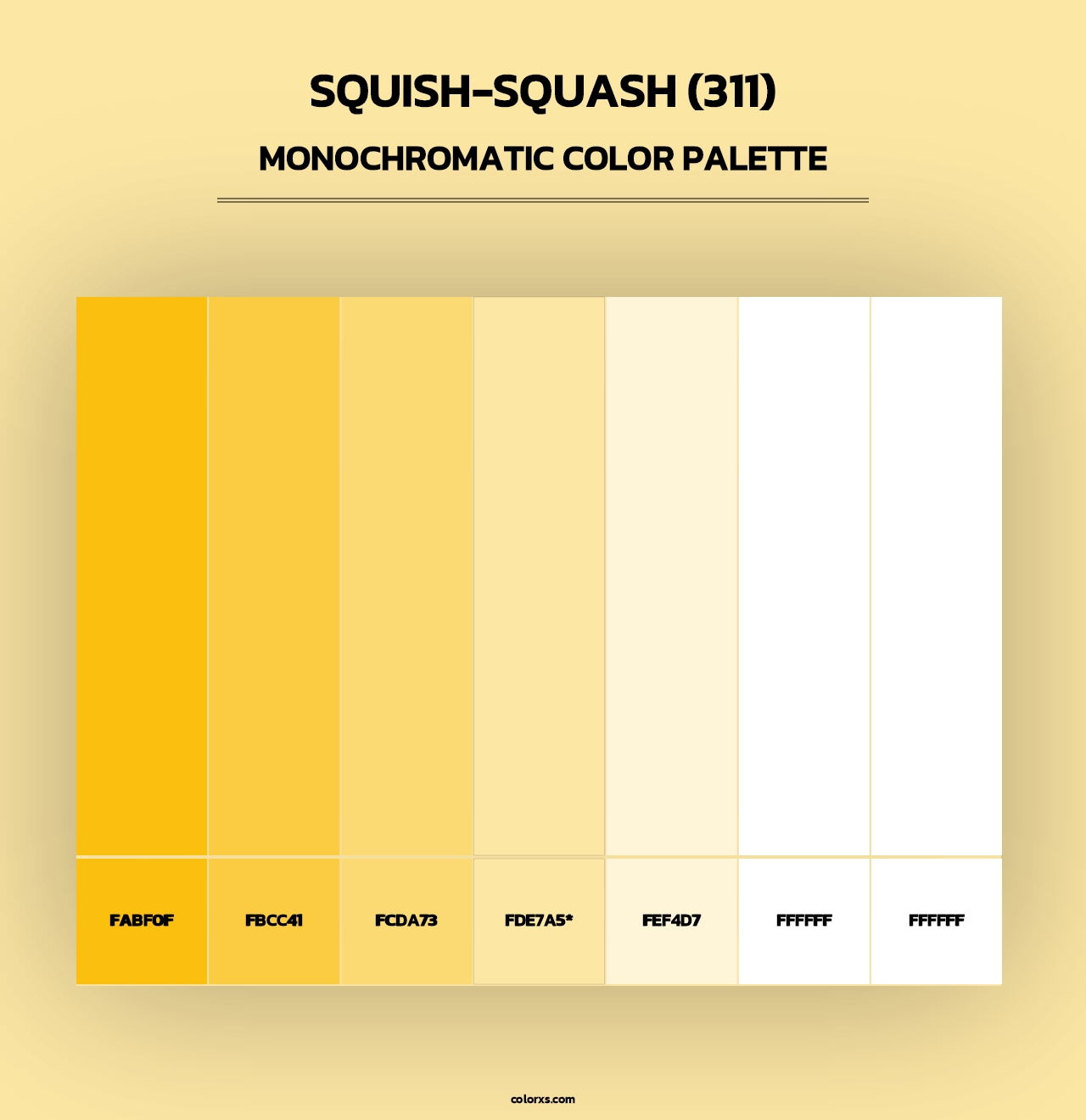 Squish-Squash (311) - Monochromatic Color Palette