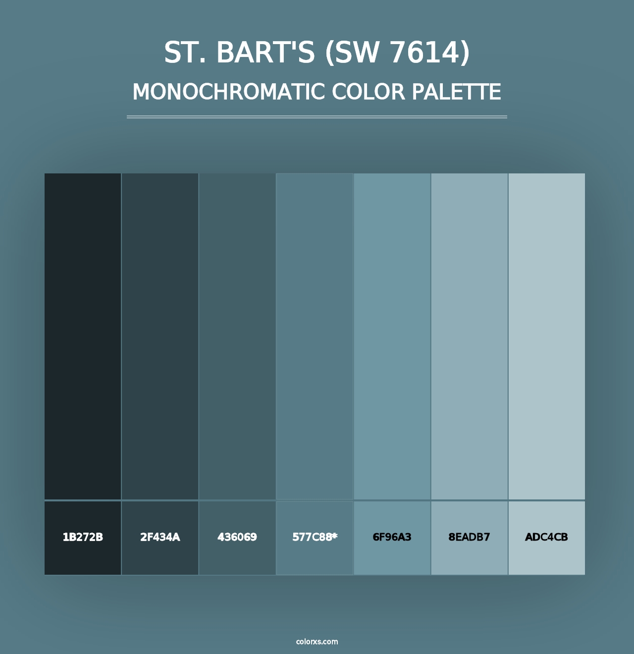 St. Bart's (SW 7614) - Monochromatic Color Palette