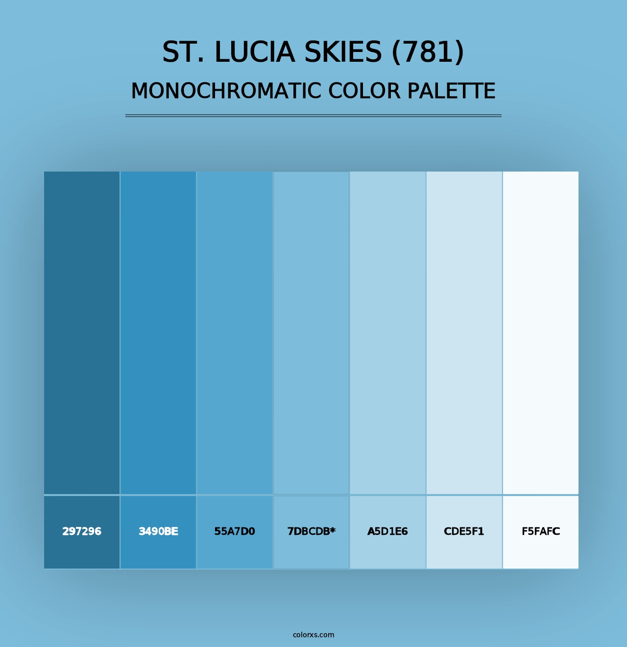 St. Lucia Skies (781) - Monochromatic Color Palette