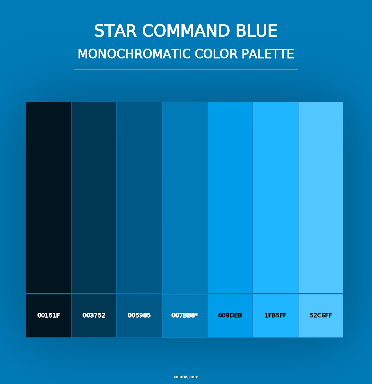 Star Command Blue - Monochromatic Color Palette