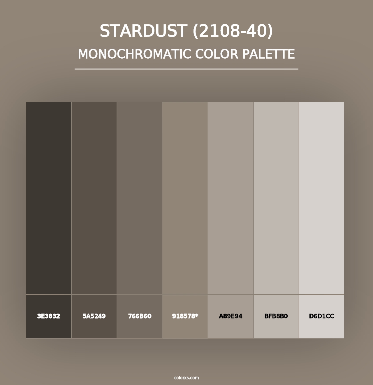 Stardust (2108-40) - Monochromatic Color Palette