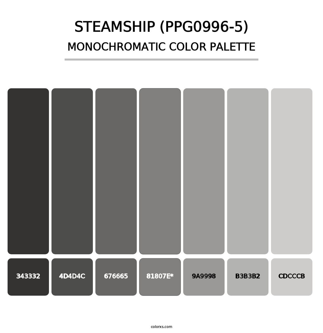 Steamship (PPG0996-5) - Monochromatic Color Palette