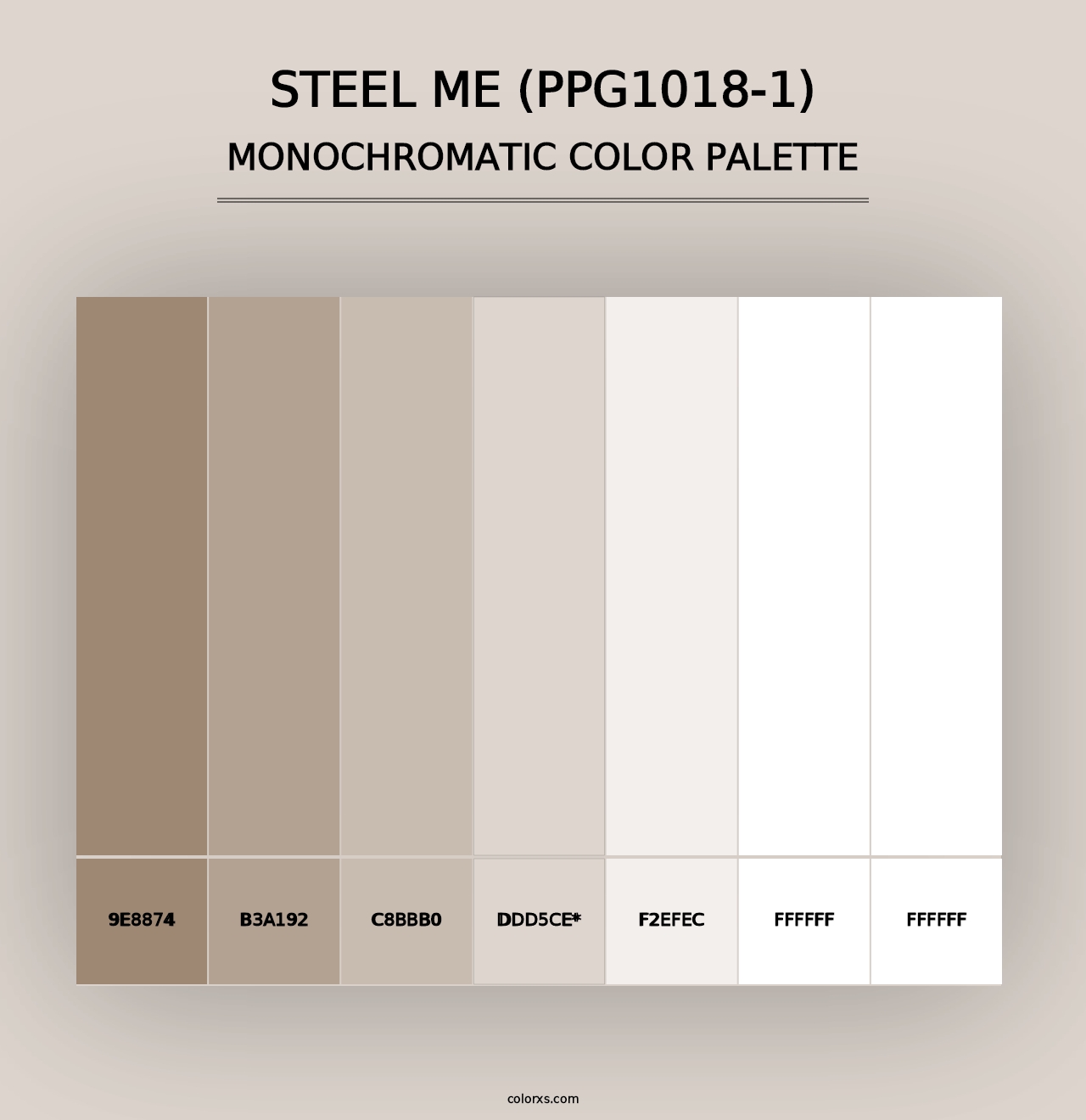 Steel Me (PPG1018-1) - Monochromatic Color Palette