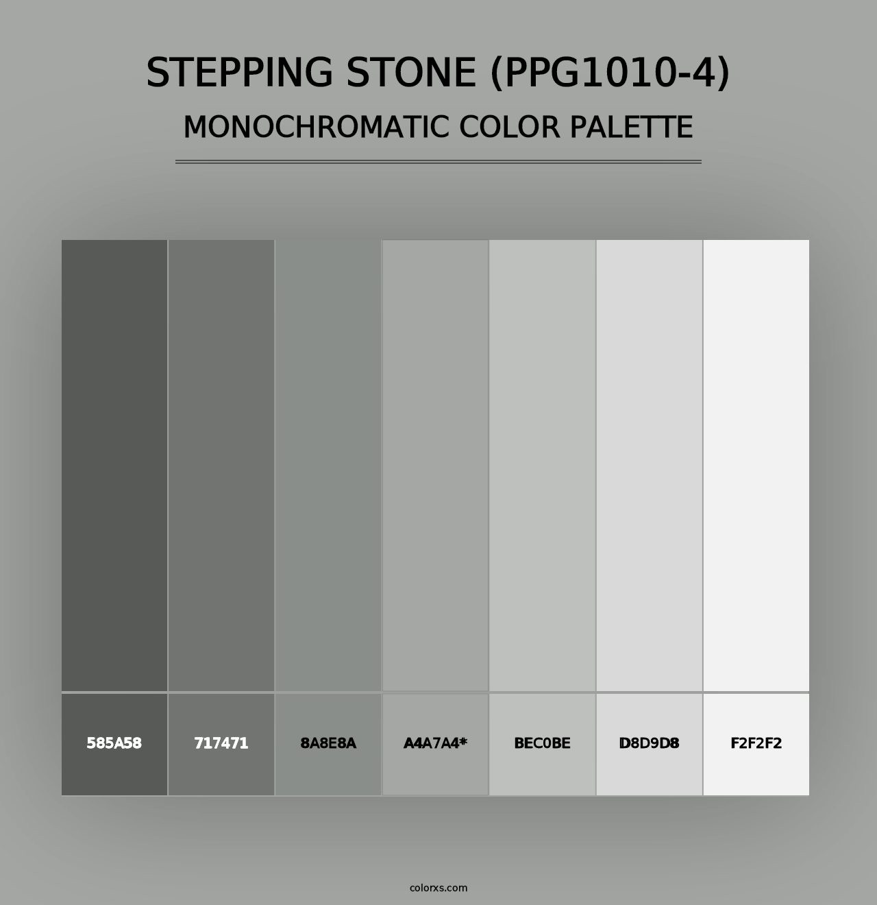 Stepping Stone (PPG1010-4) - Monochromatic Color Palette