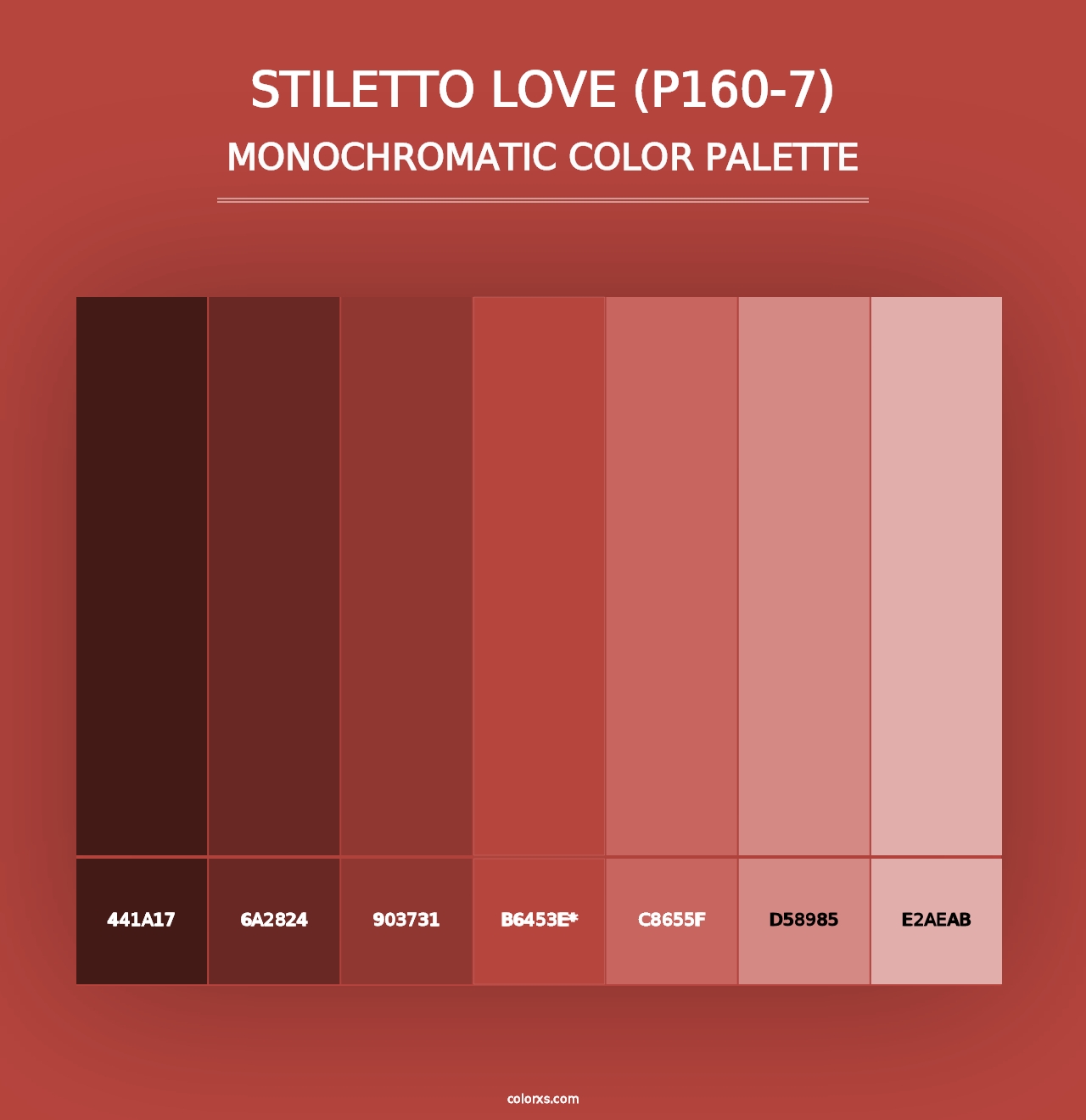 Stiletto Love (P160-7) - Monochromatic Color Palette